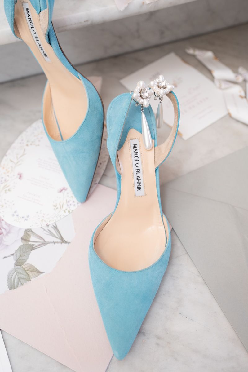 wedding details , something blue, blue shoes
