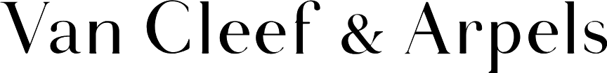 Van Cleef & Arpels luxury jewelry brand name in elegant black text.