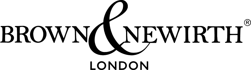 Brown & Newirth London text logo in black serif font.