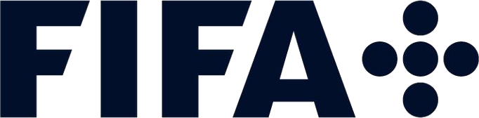 FIFA logo in navy blue with four dots arranged in a square pattern.