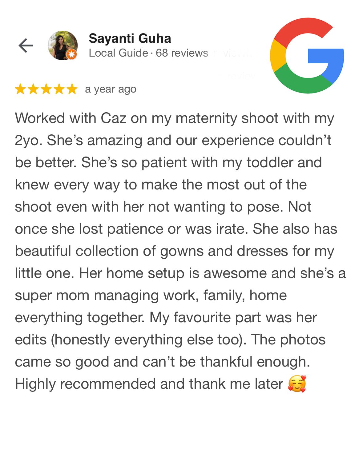 Caz Captures - Google Review 
