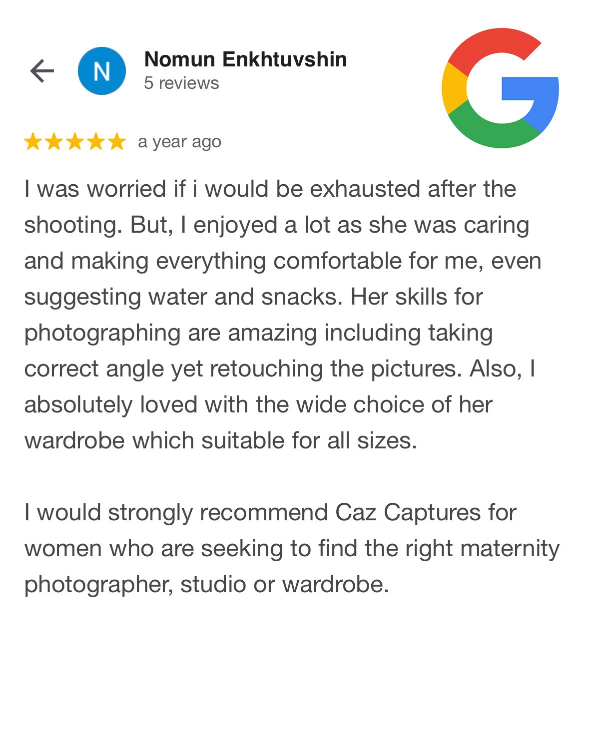 Caz Captures - Google Review 