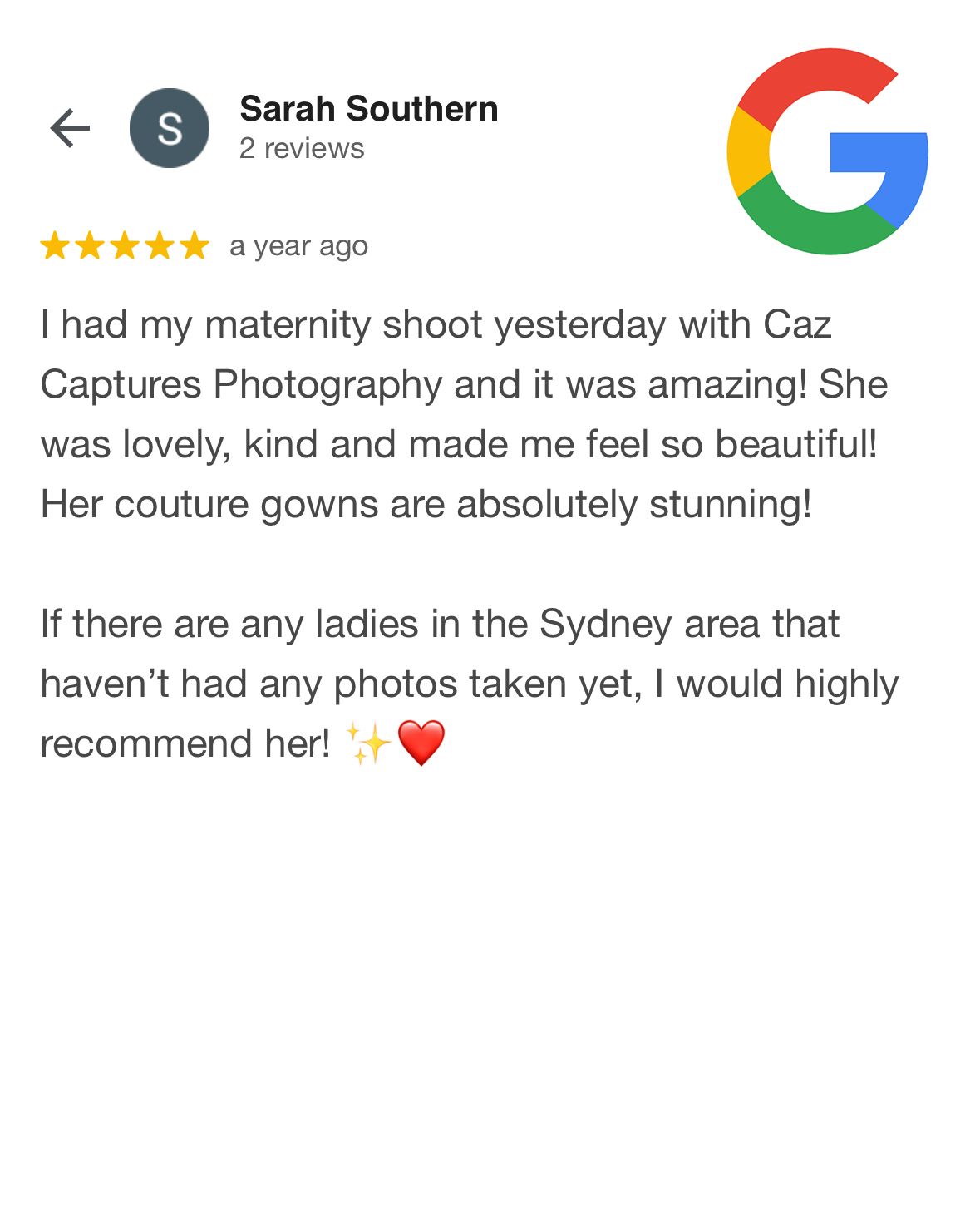 Caz Captures - Google Review 