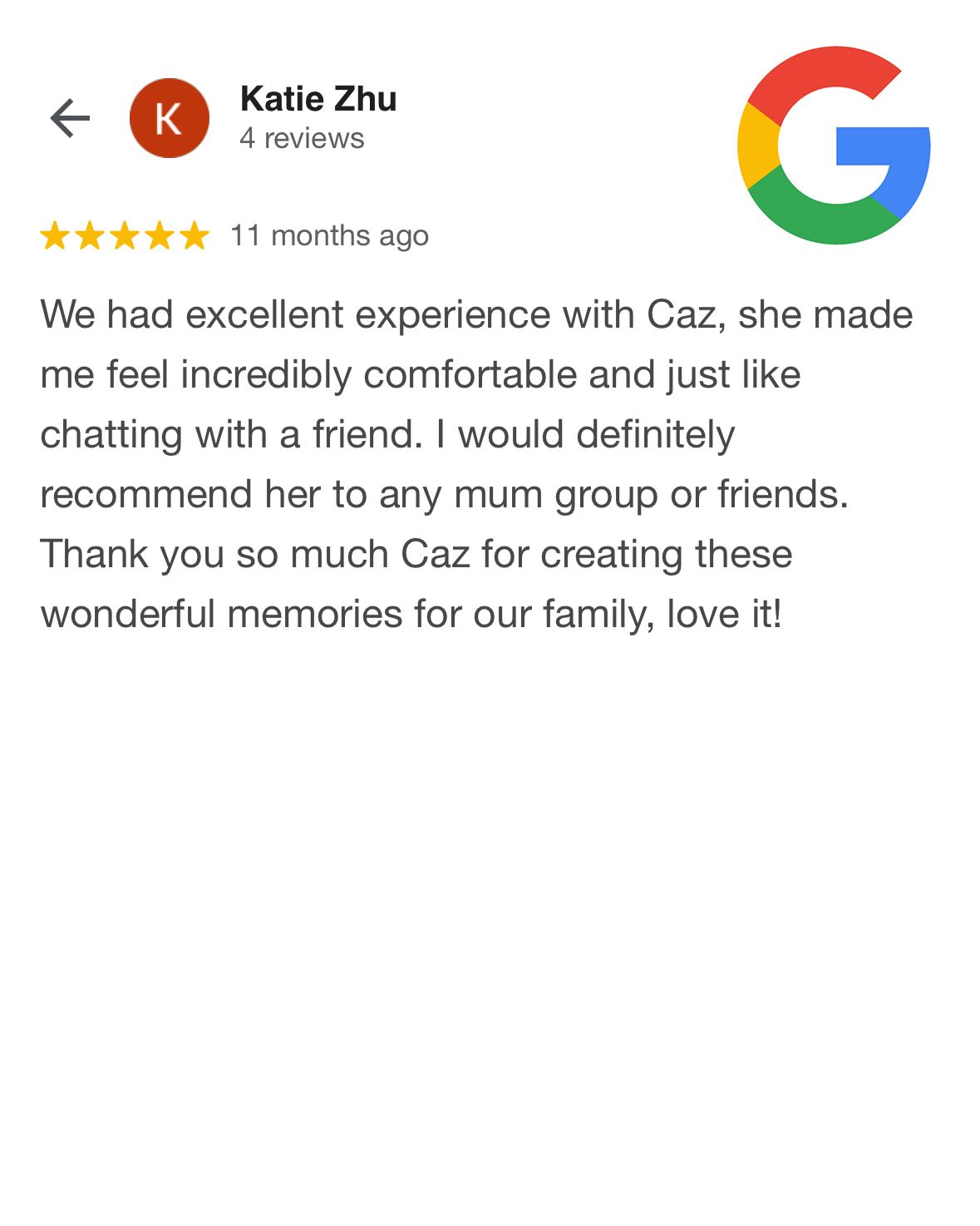 Caz Captures - Google Review 