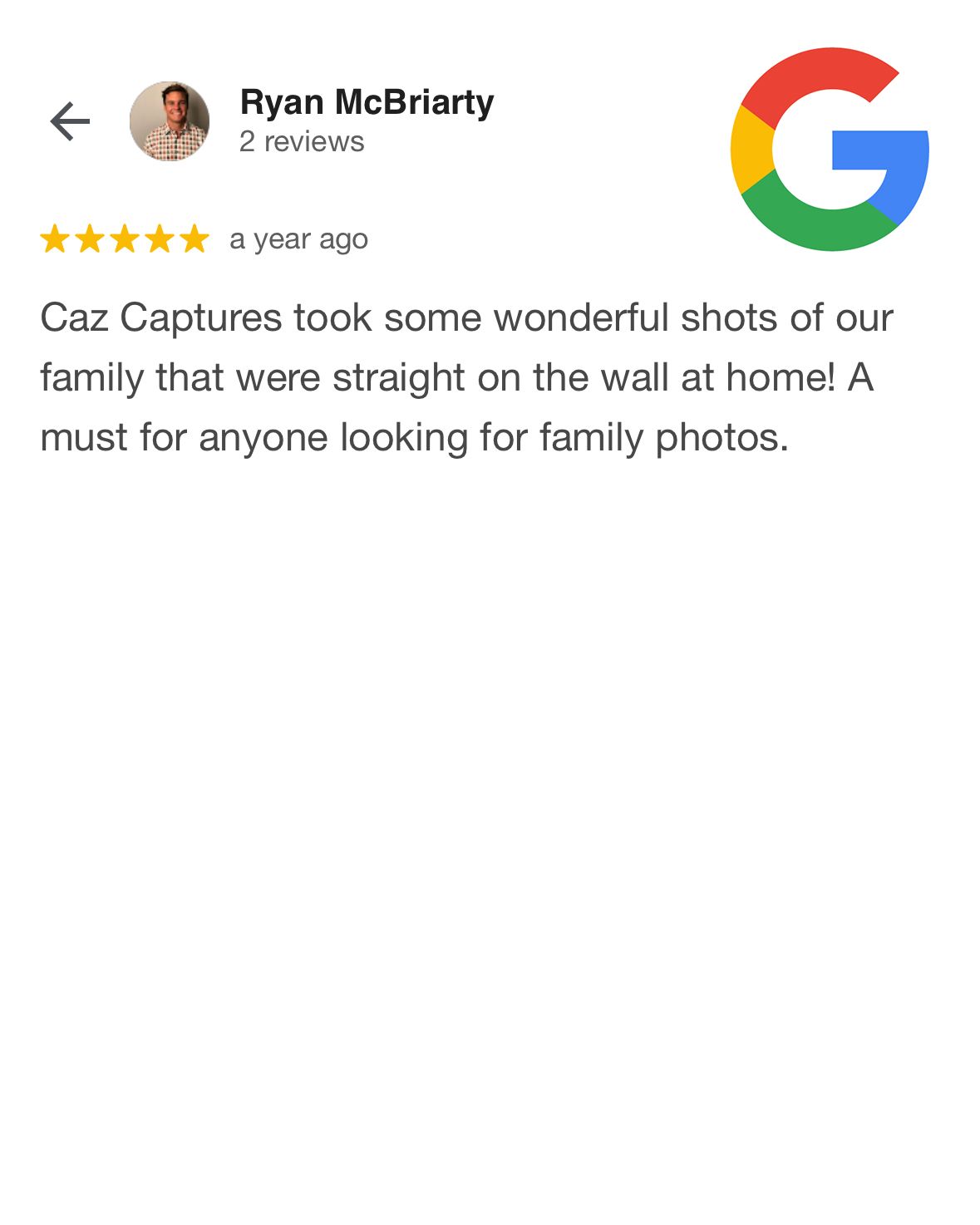Caz Captures - Google Review 