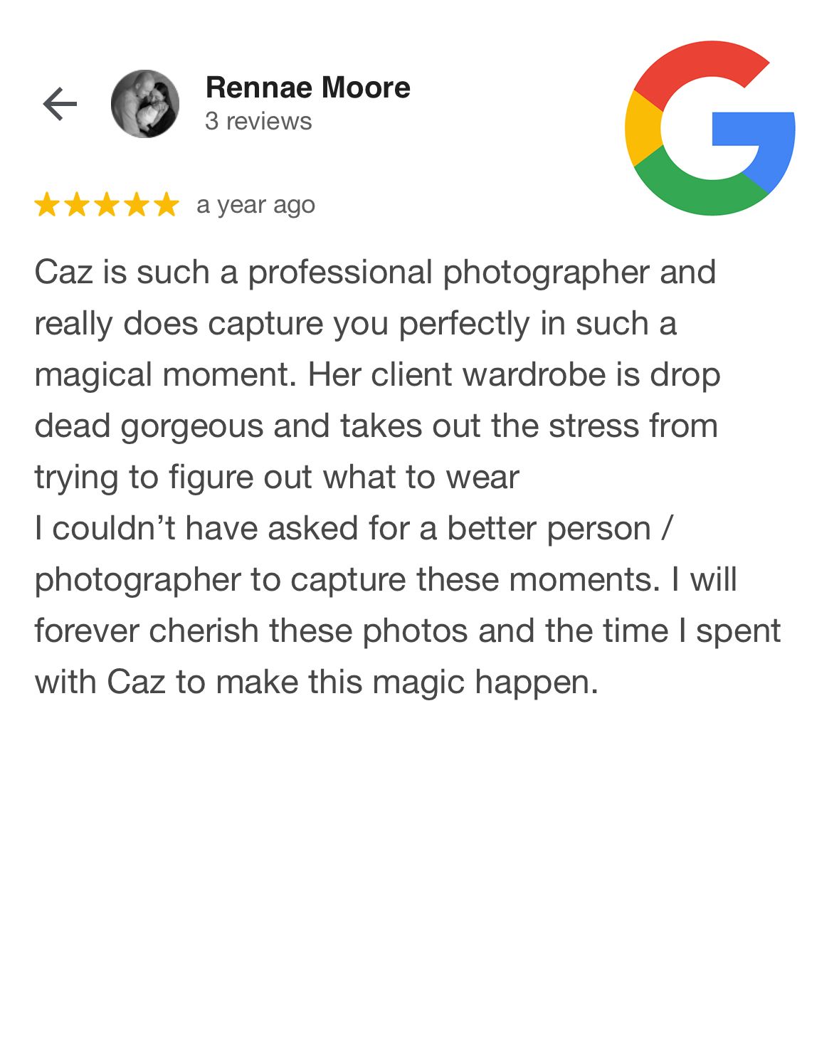 Caz Captures - Google Review 