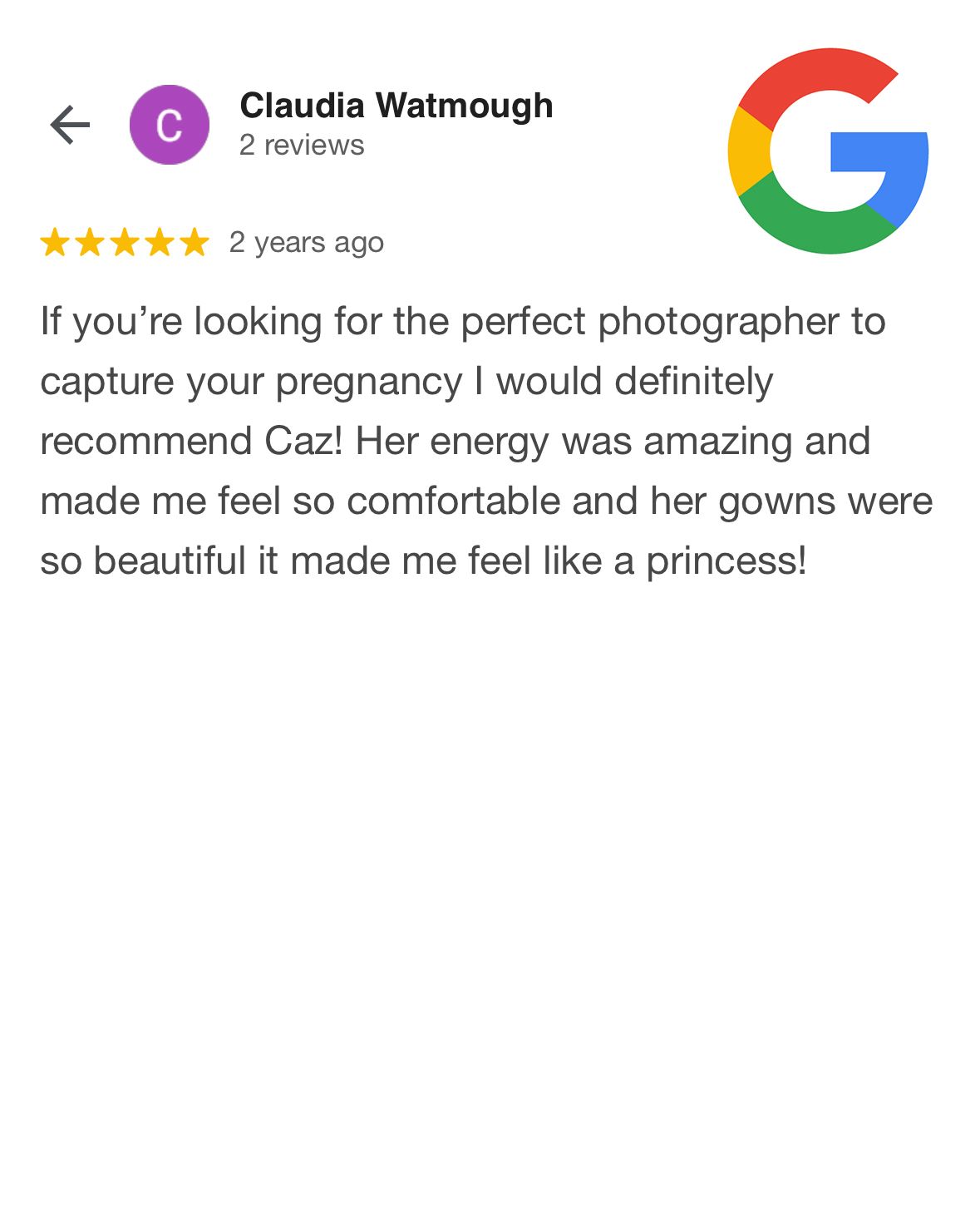 Caz Captures - Google Review 