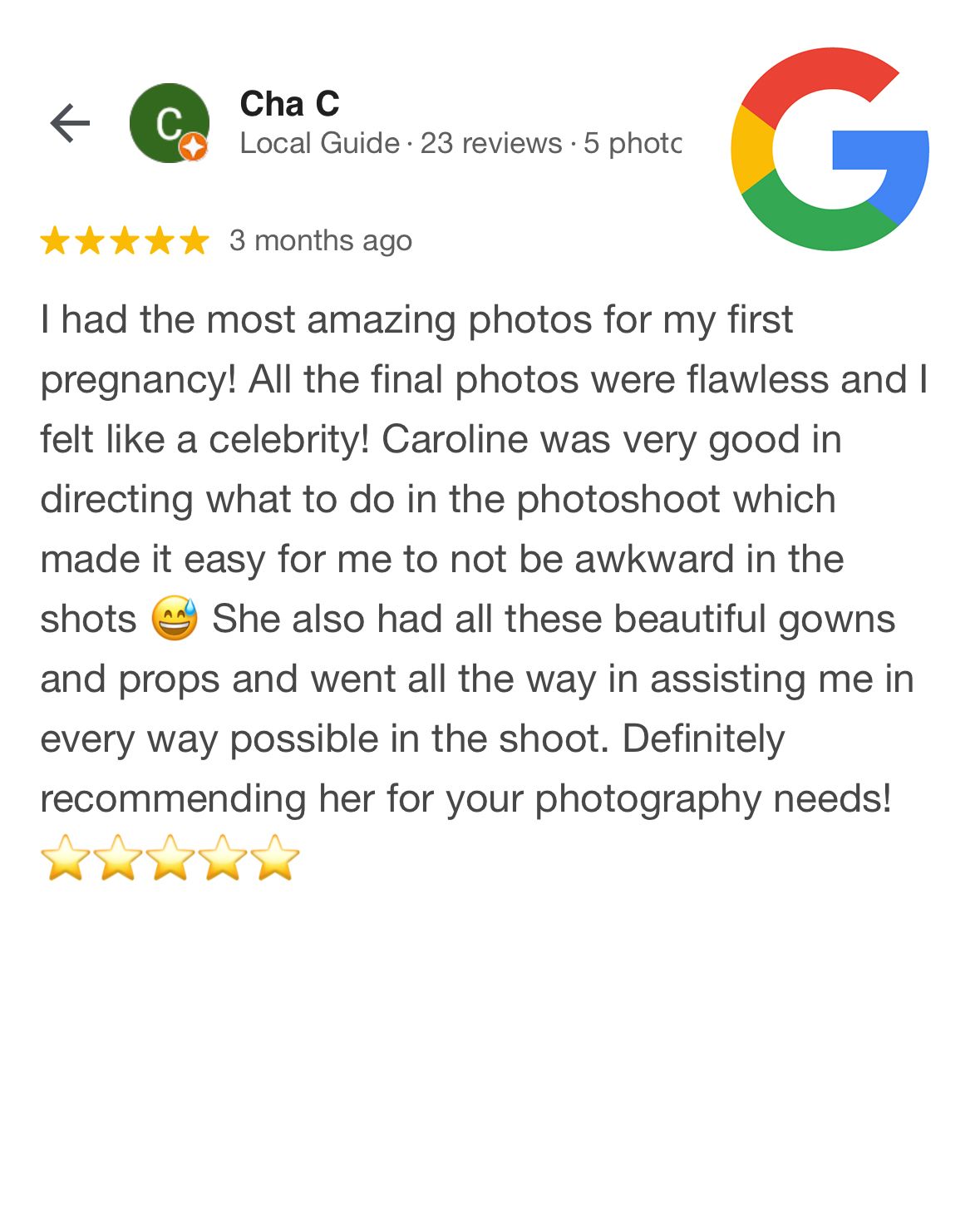 Caz Captures - Google Review 