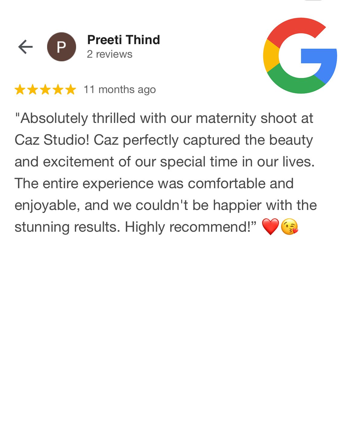 Caz Captures - Google Review 