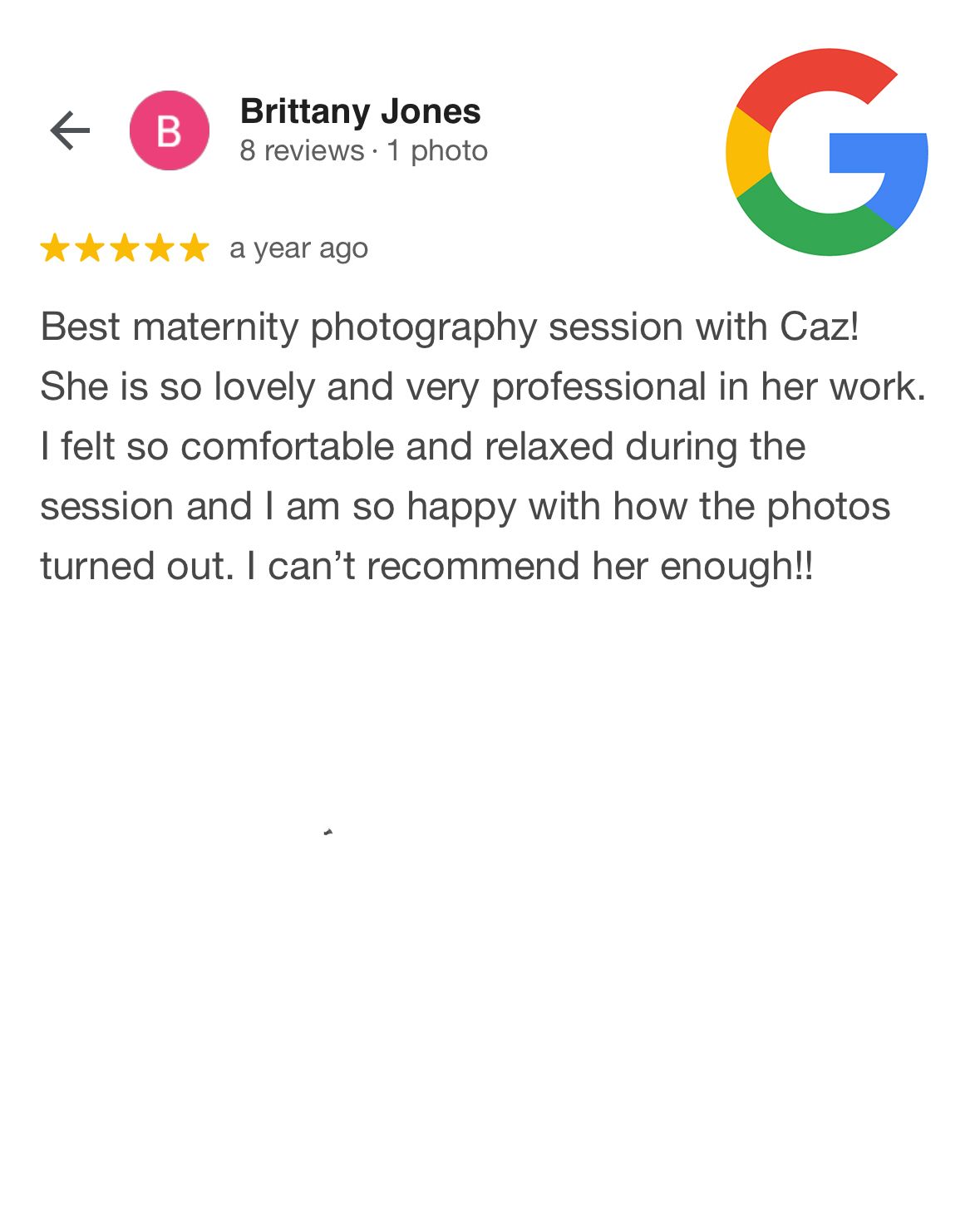 Caz Captures - Google Review 