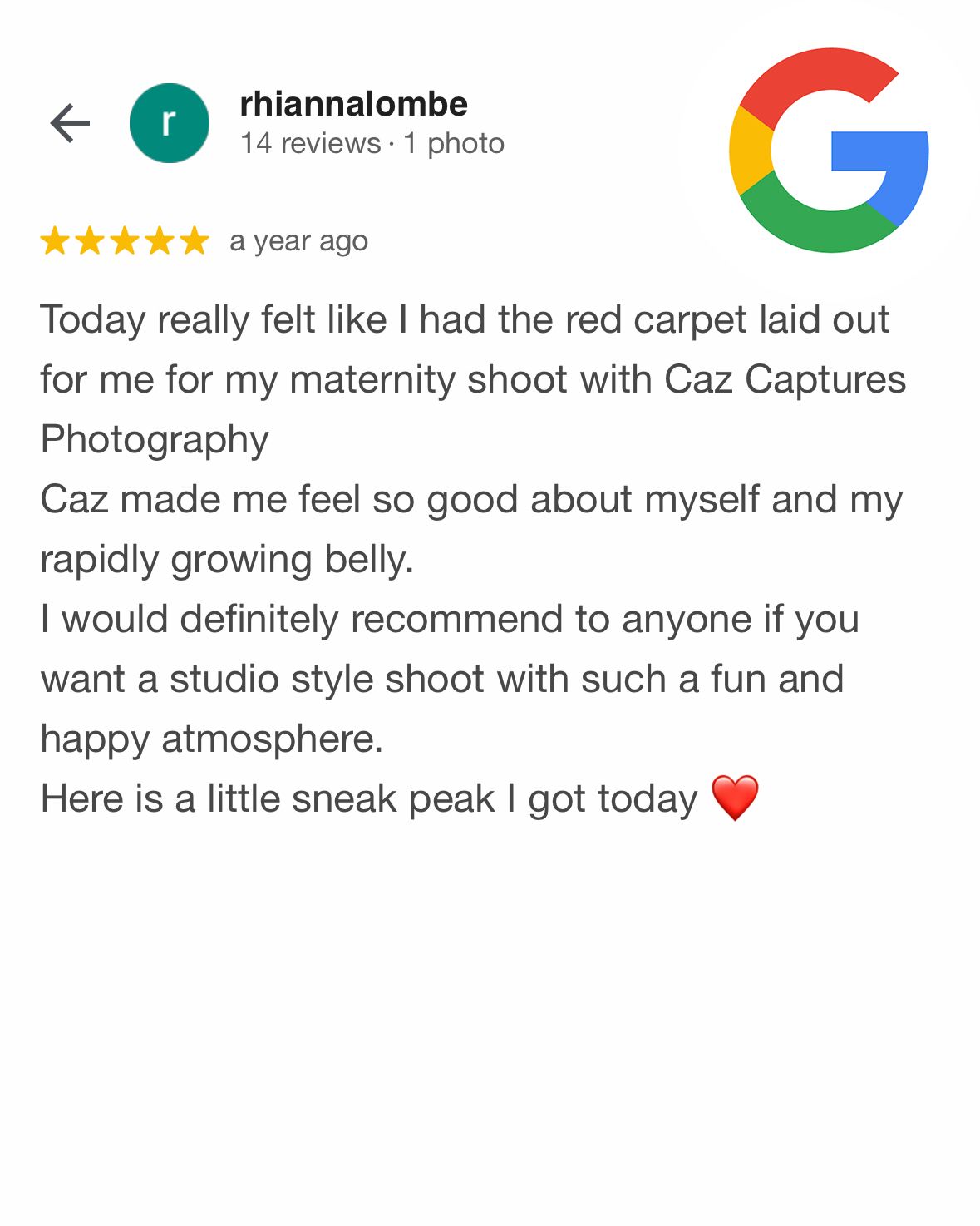 Caz Captures - Google Review 