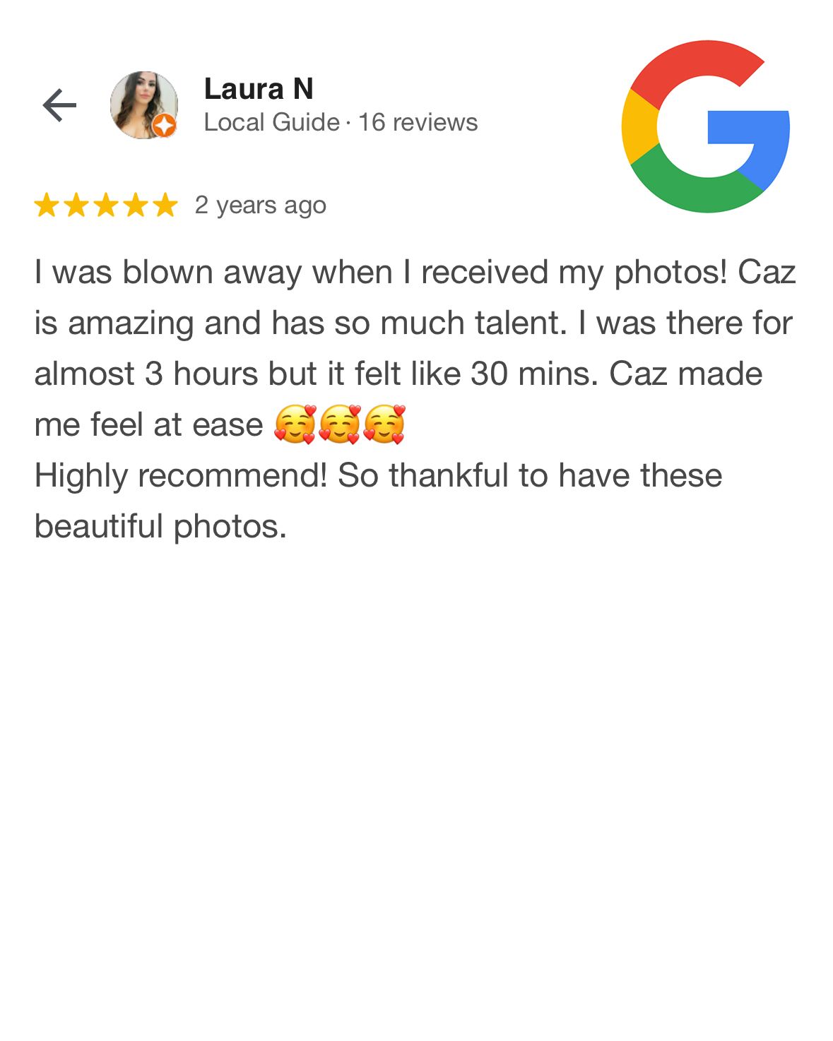 Caz Captures - Google Review 