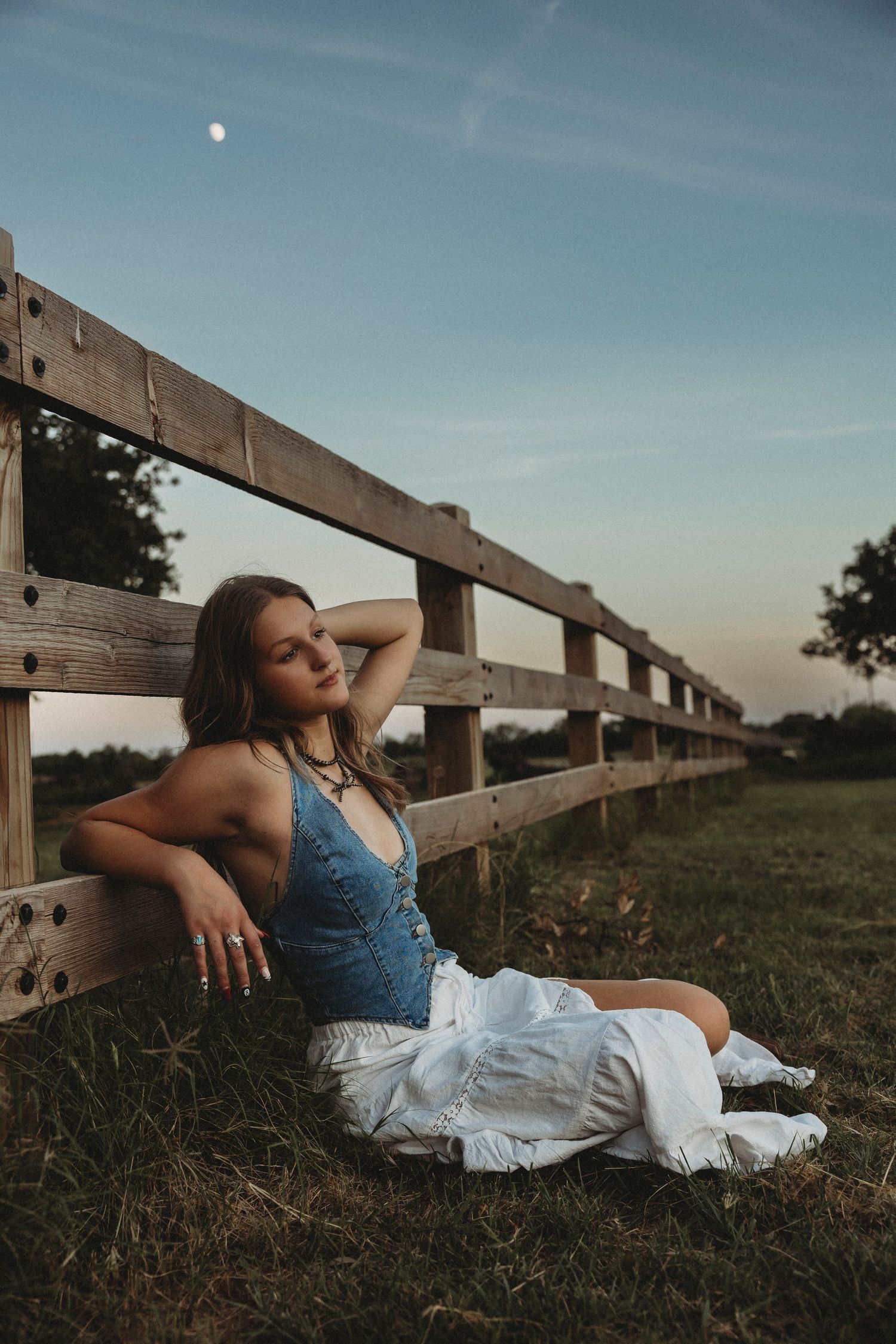 Outdoor senior photography in Buffalo Gap, Texas with a western-inspired Class of 2027 senior portrait.