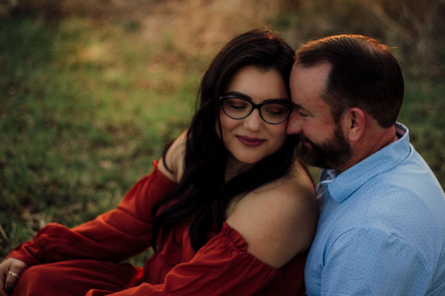 dreamy couple portrait at sunset in Abilene TX