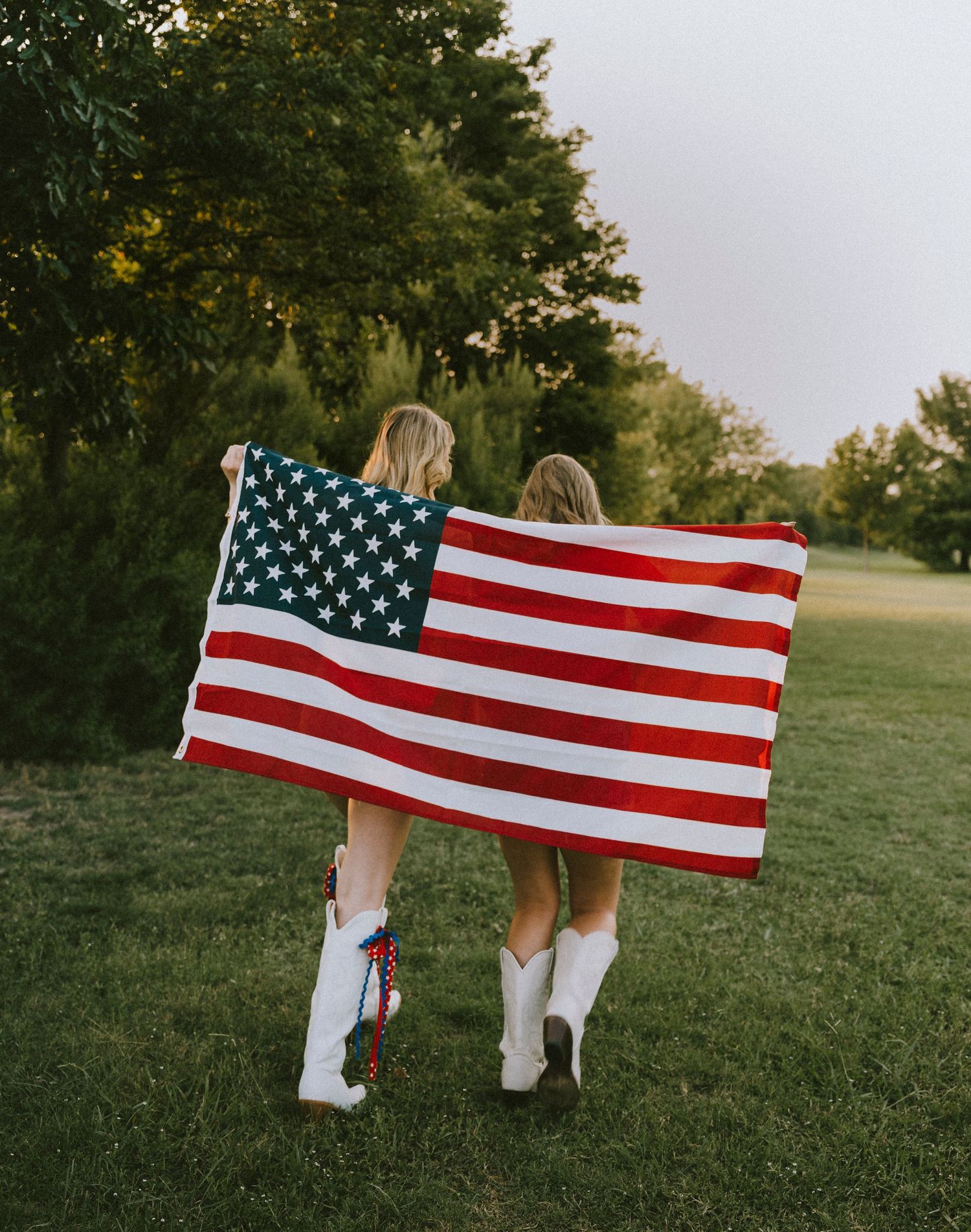 Fourth of July 250th American photoshoot at sunset in Abilene, Texas