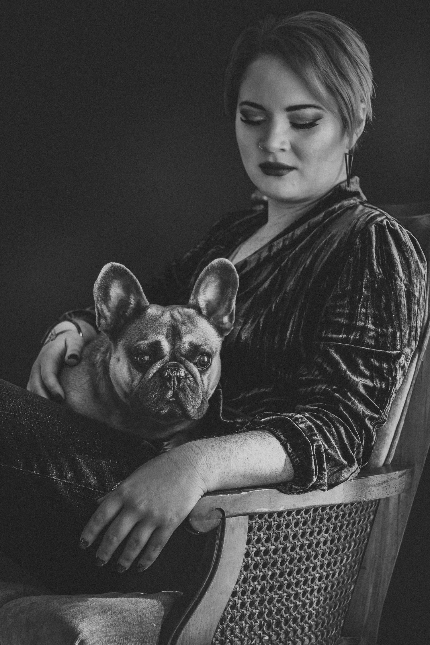 Personal branding photography session in Abilene TX with expressive black and white portrait