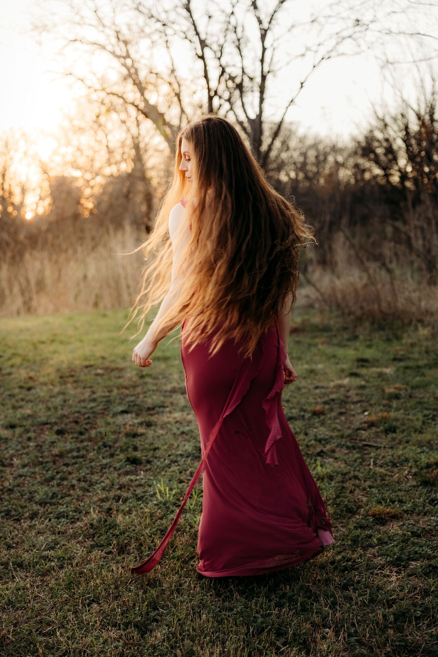 Golden hour portrait session in Abilene TX