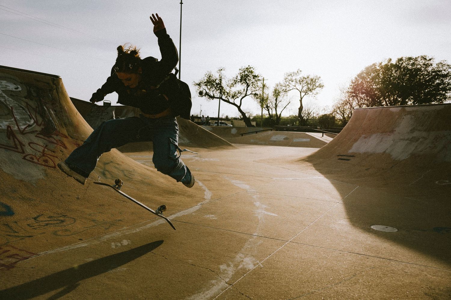 Creative branding photos at a skatepark for a small business owner in Abilene, Texas.