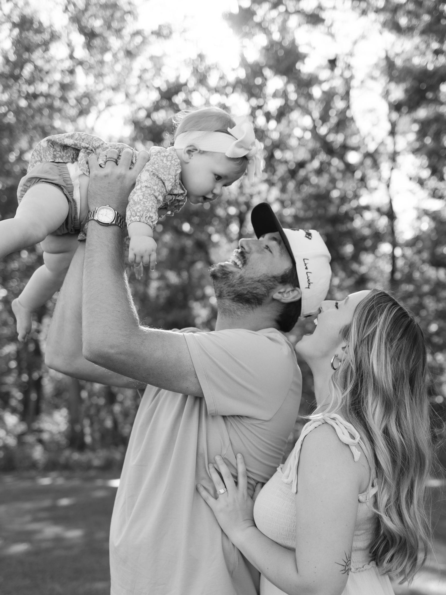 Family of three photoshoot outdoor - St. Louis lifestyle photography
