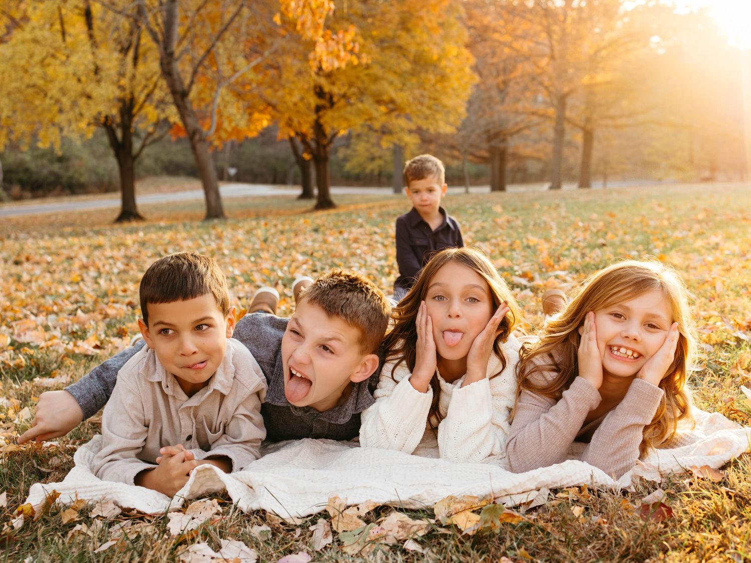 outdoor fall family shoot in St. Louis Missouri