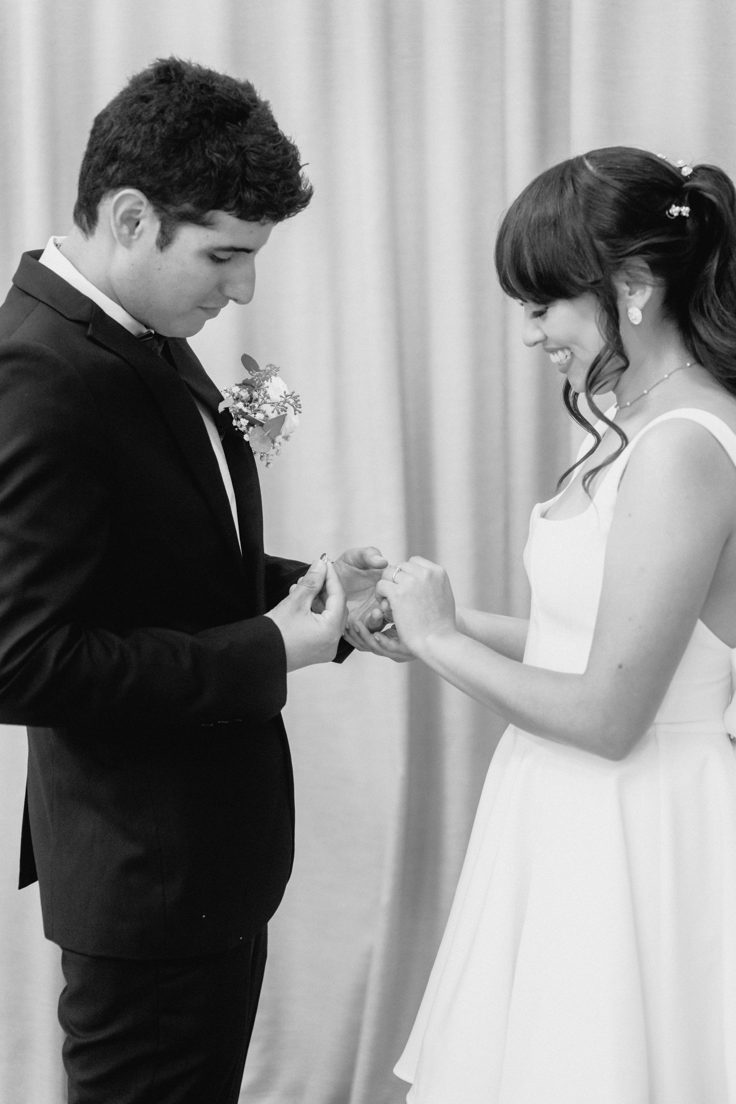 Series of intimate wedding moments captured in black and white photography.