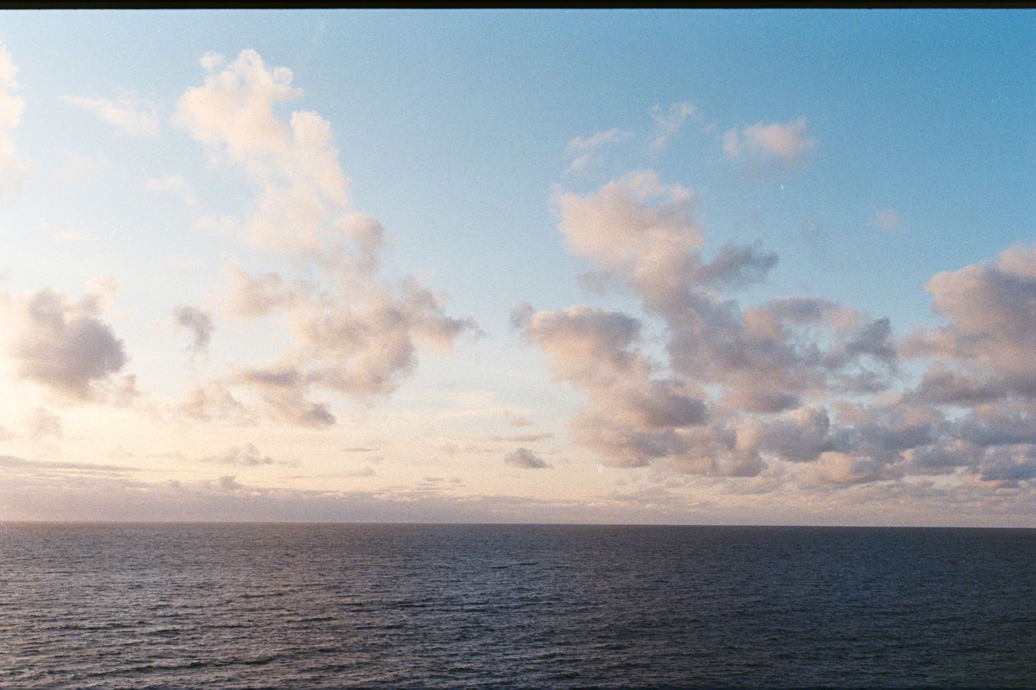 soft sunset in cornwall shot on 35mm film