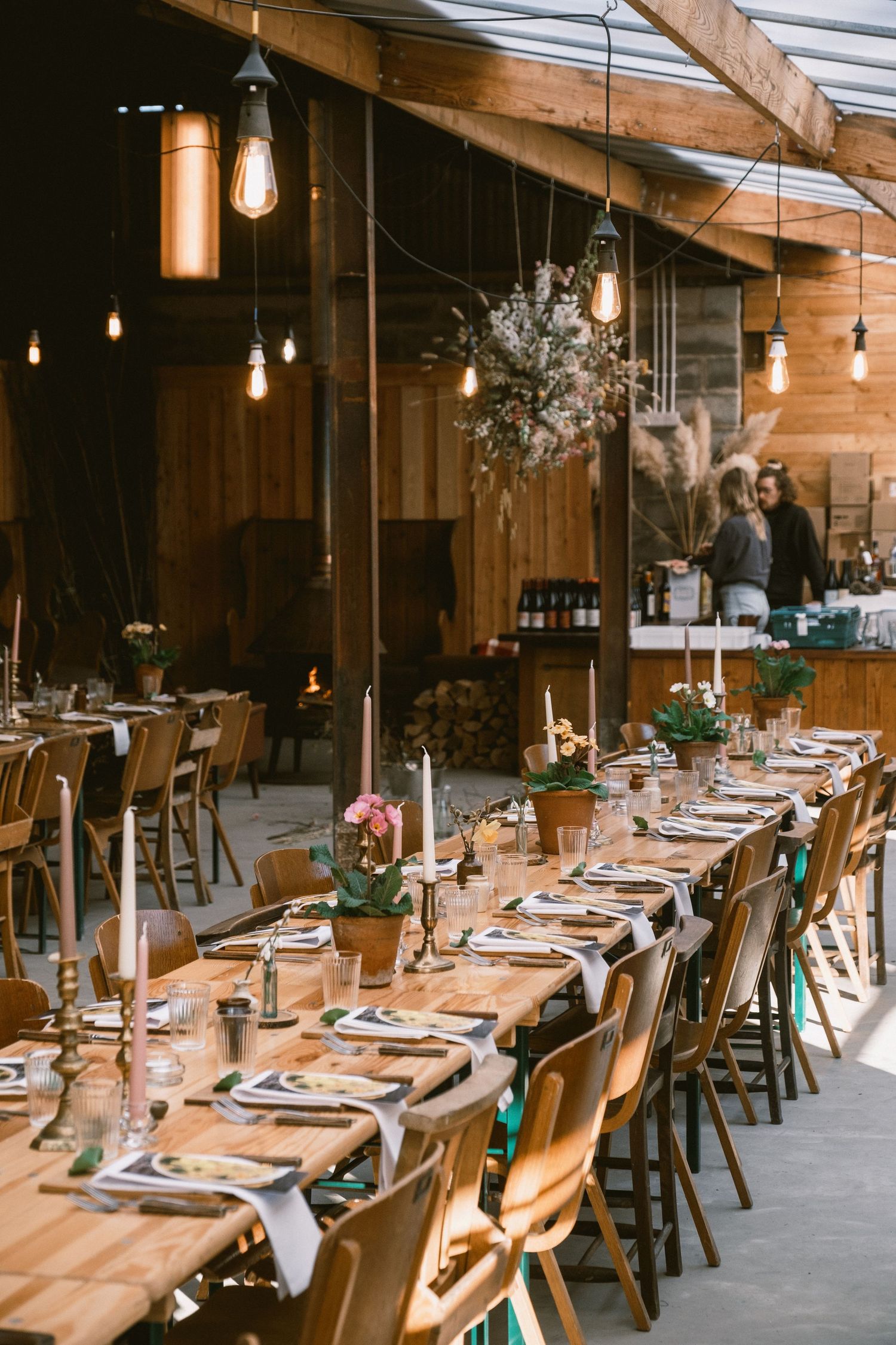 wedding table spread at fforest retreats