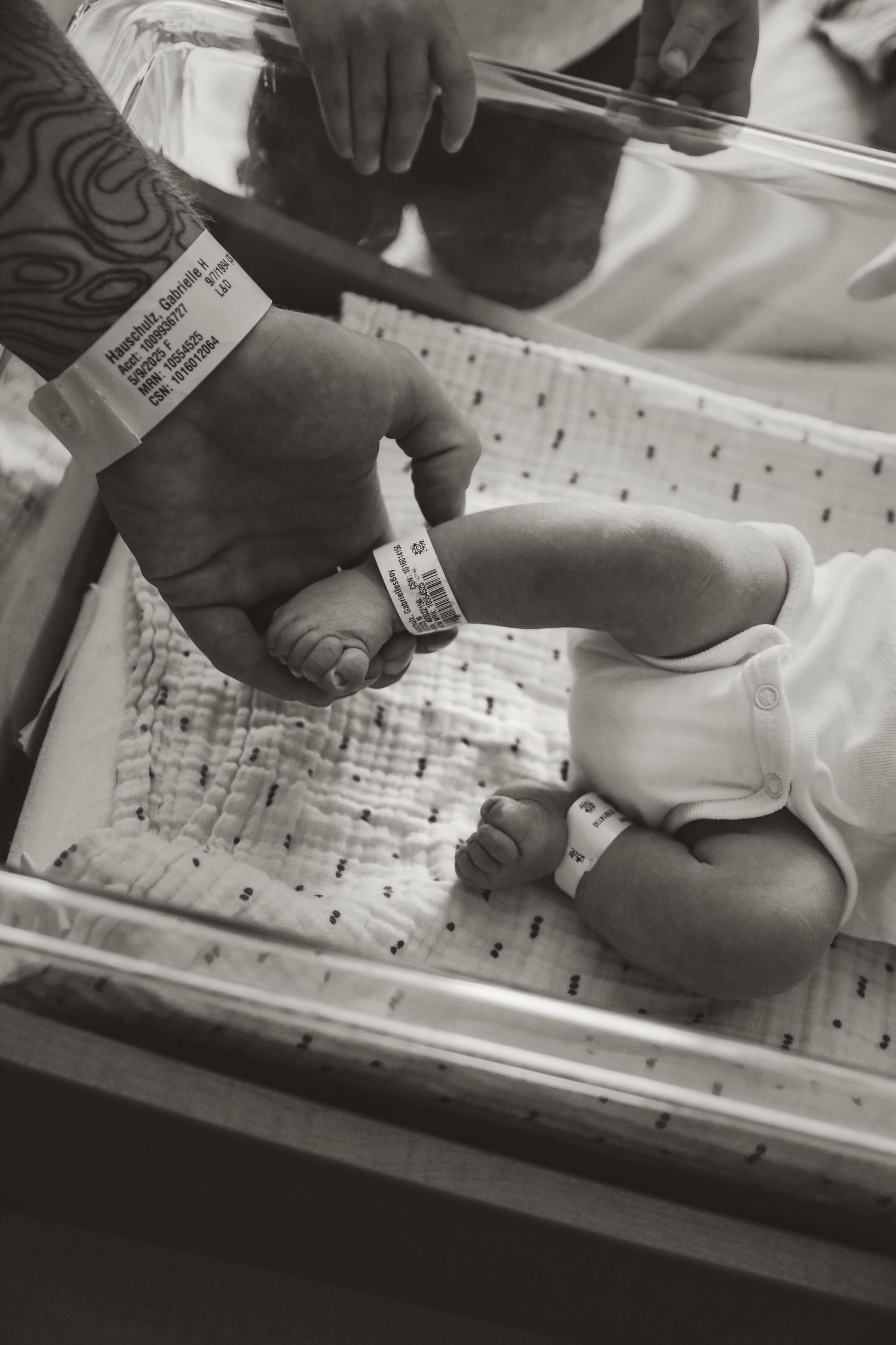 New family of four at hospital after birth Southeast Minnesota