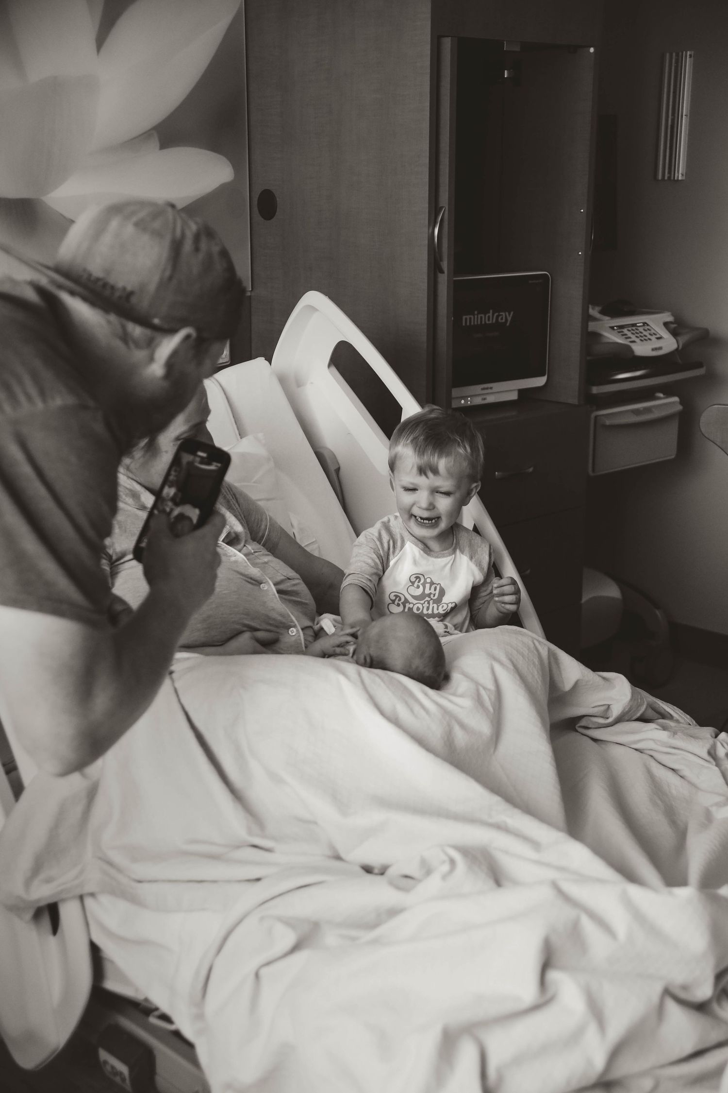 New family of four at hospital after birth Southeast Minnesota