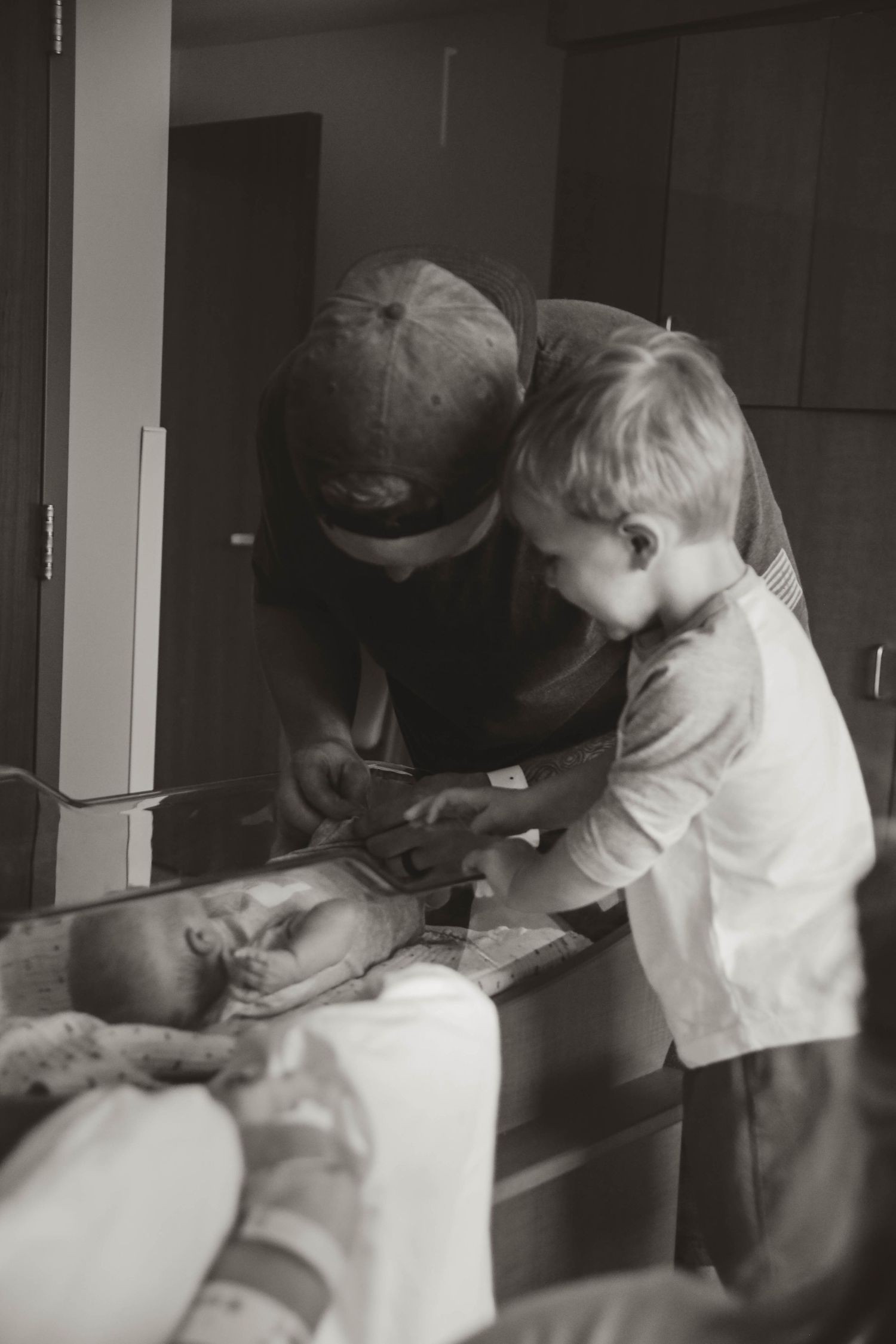 New family of four at hospital after birth Southeast Minnesota