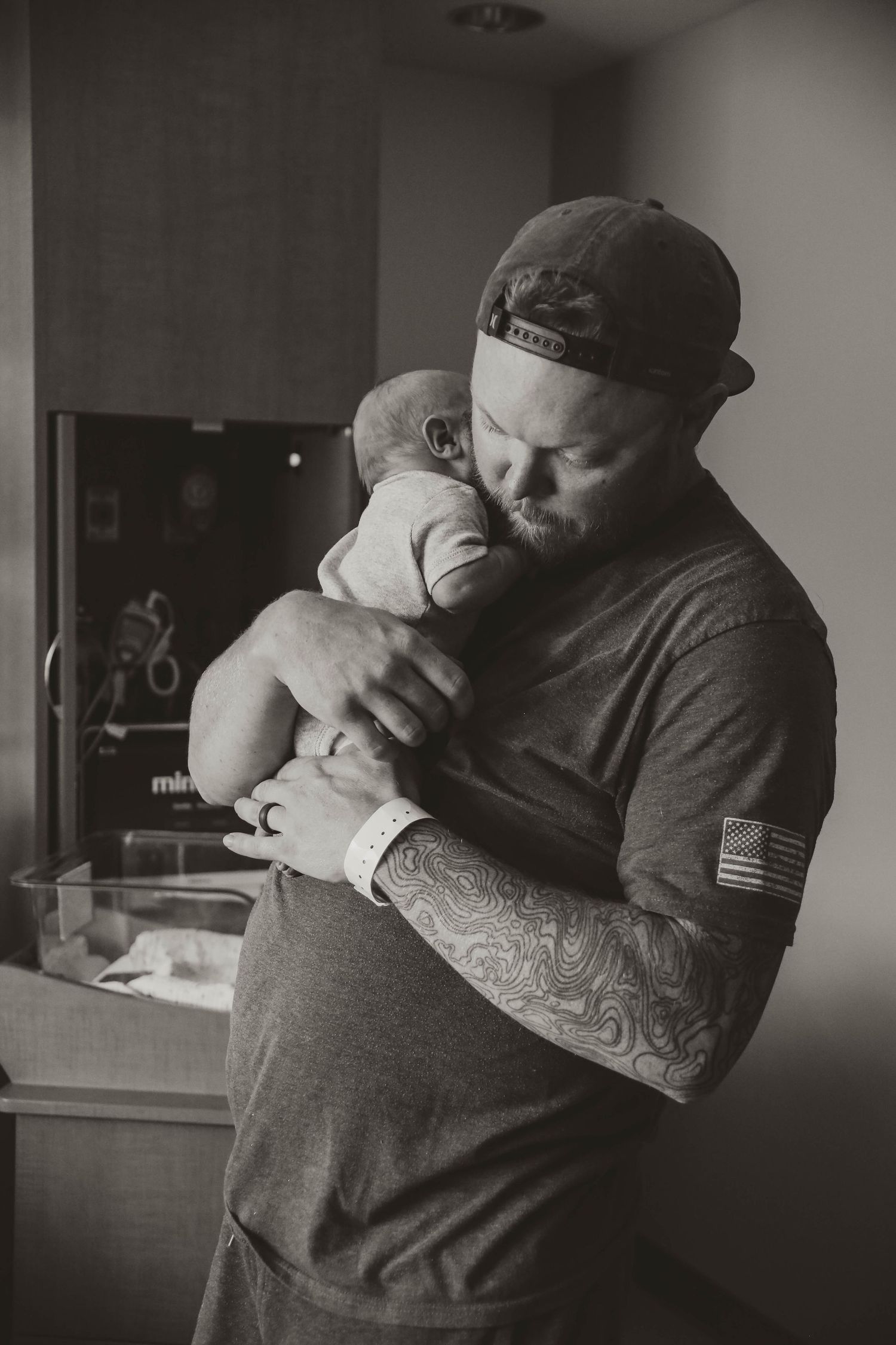 New family of four at hospital after birth Southeast Minnesota