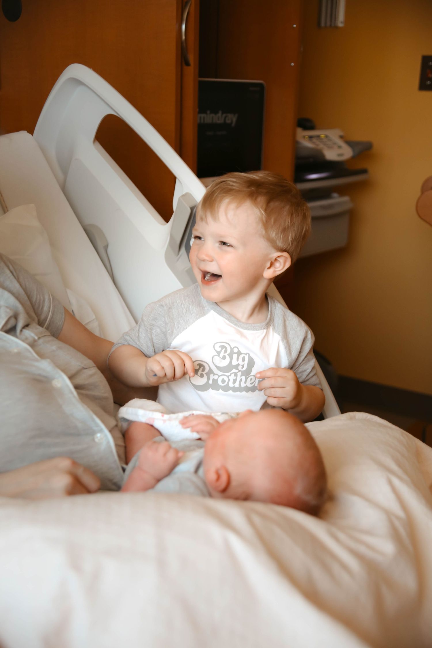 New family of four at hospital after birth Southeast Minnesota