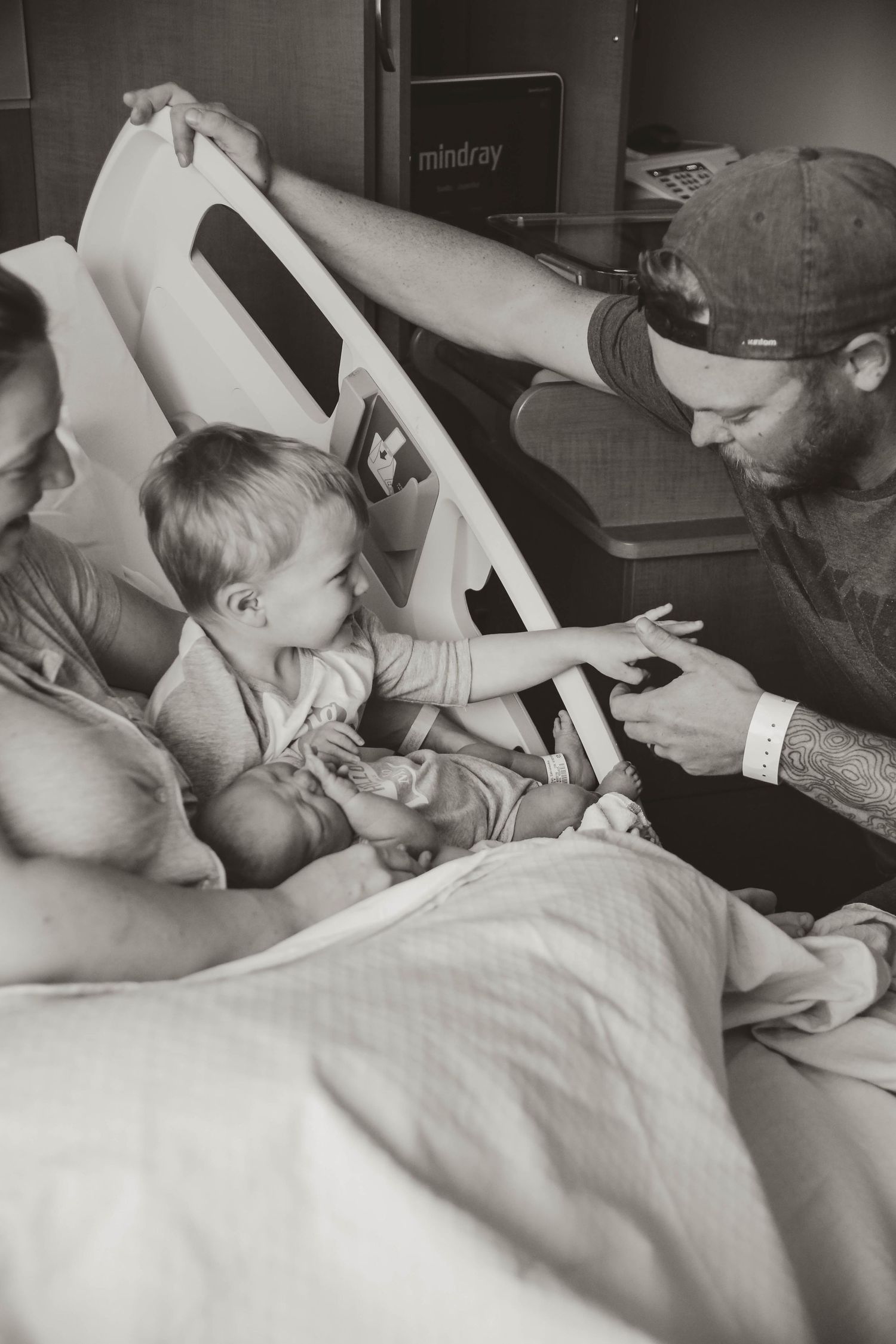 New family of four at hospital after birth Southeast Minnesota
