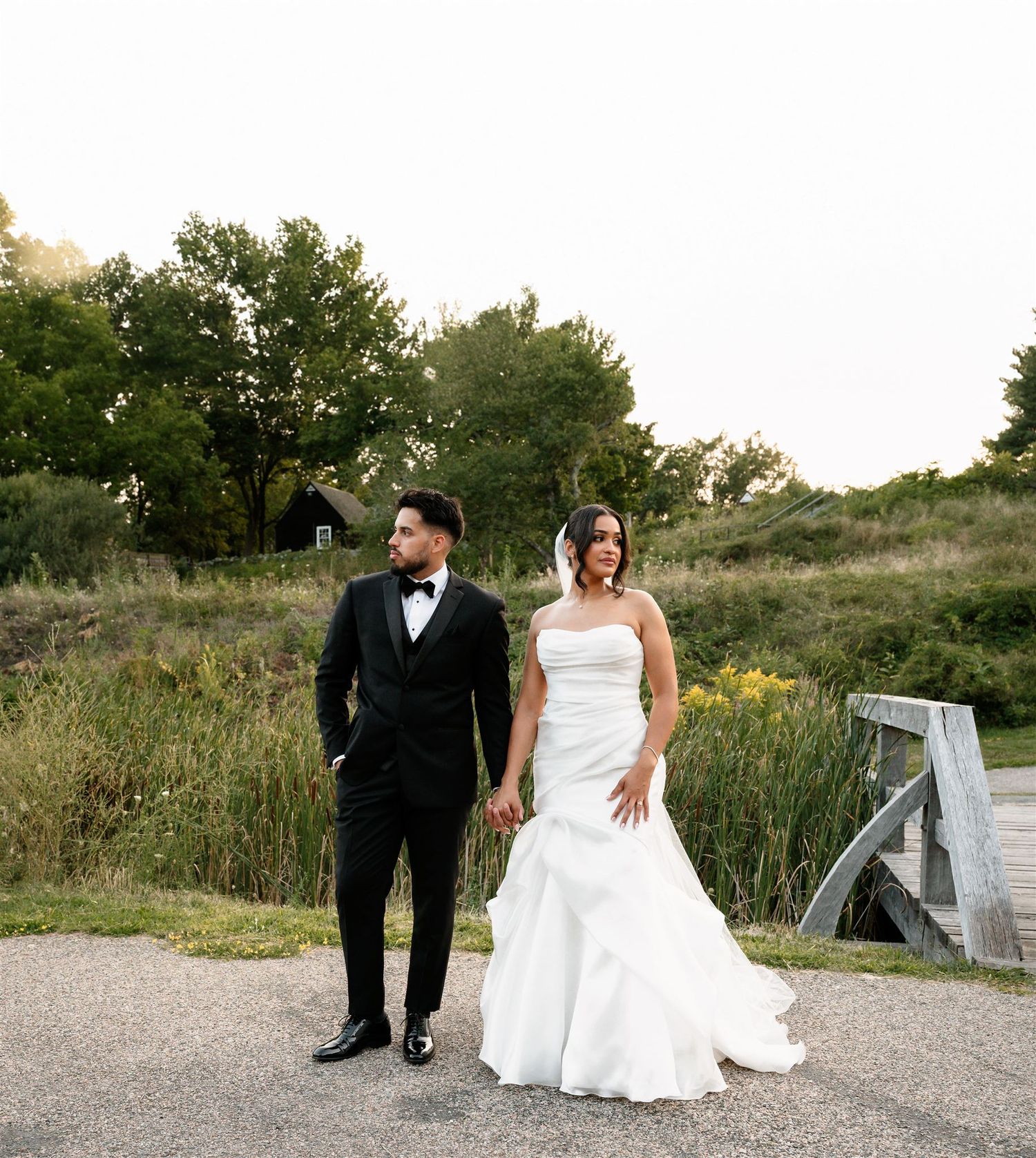 Bride and groom captured in an editorial documentary style in Boston