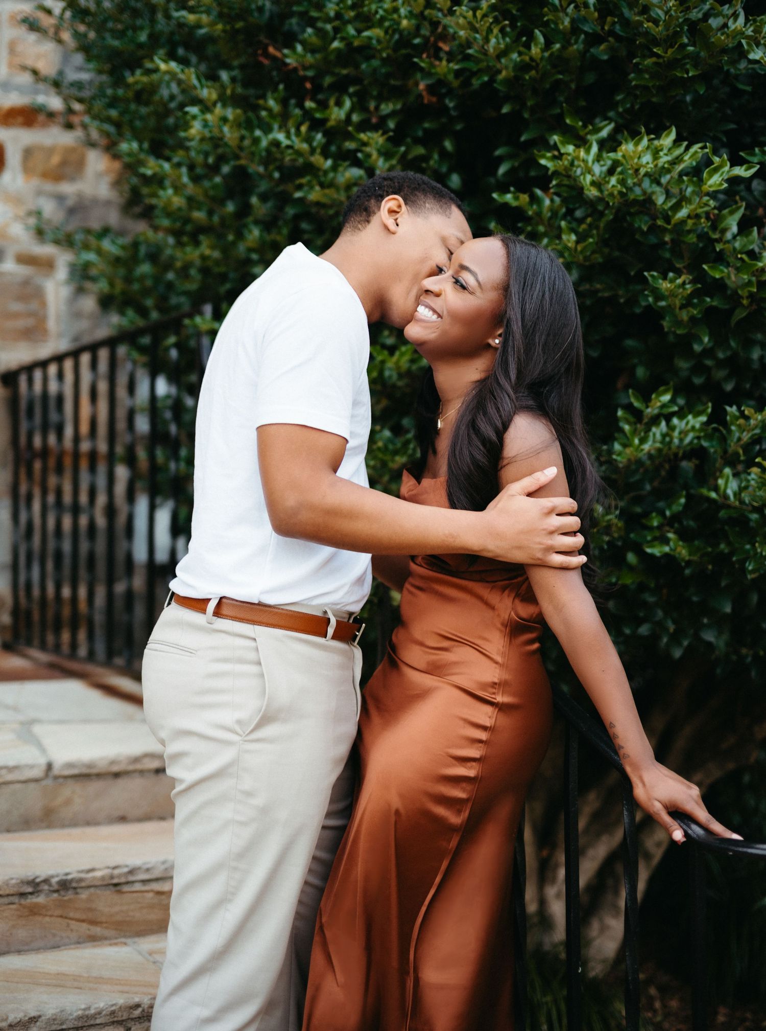 Editorial Atlanta wedding photography capturing romantic couple embracing