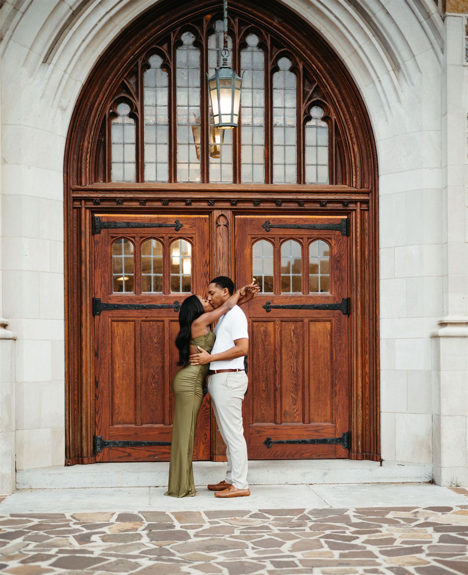 Couple sharing an intimate moment during an editorial portrait session in Georgia