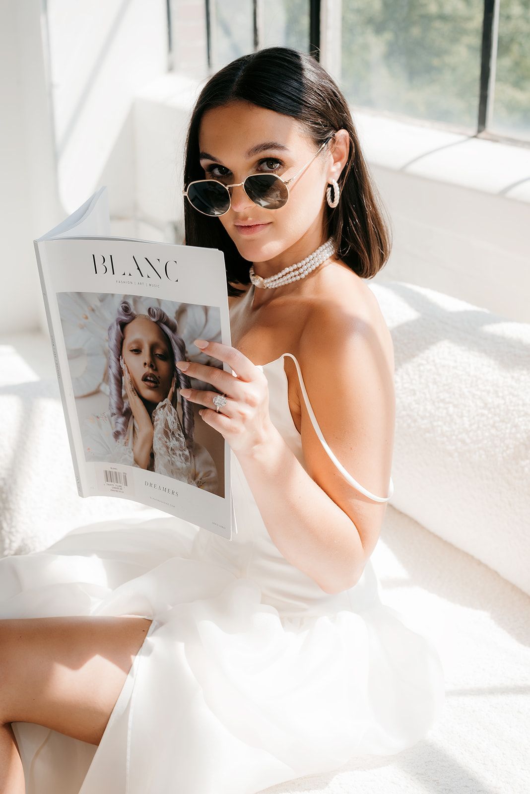 Fashion-inspired editorial portrait with cinematic lighting