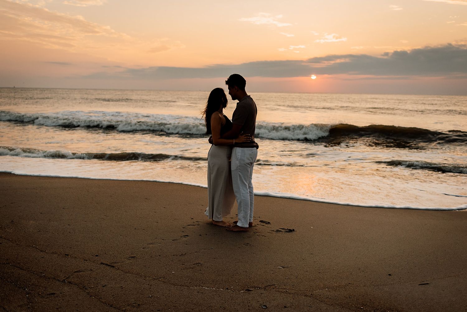 Cinematic storytelling on beach in Savannah