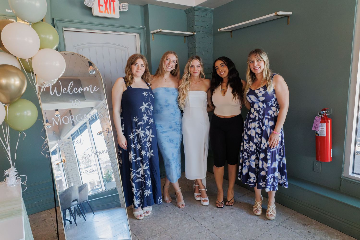 Family photo at bridal shower