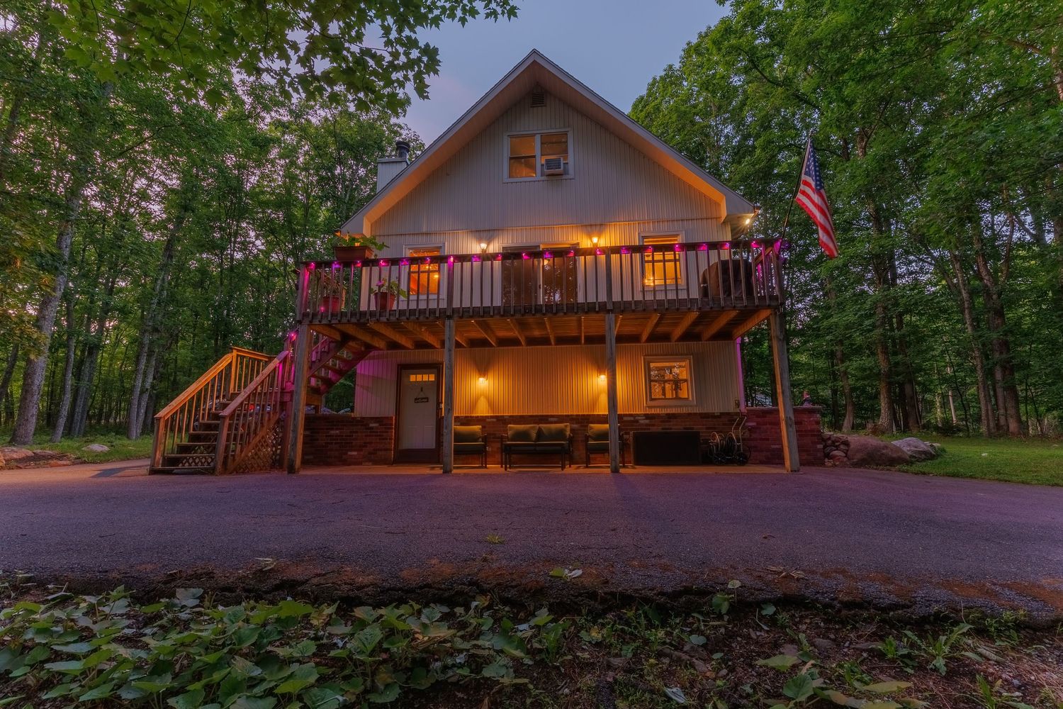 nighttime real estate photography