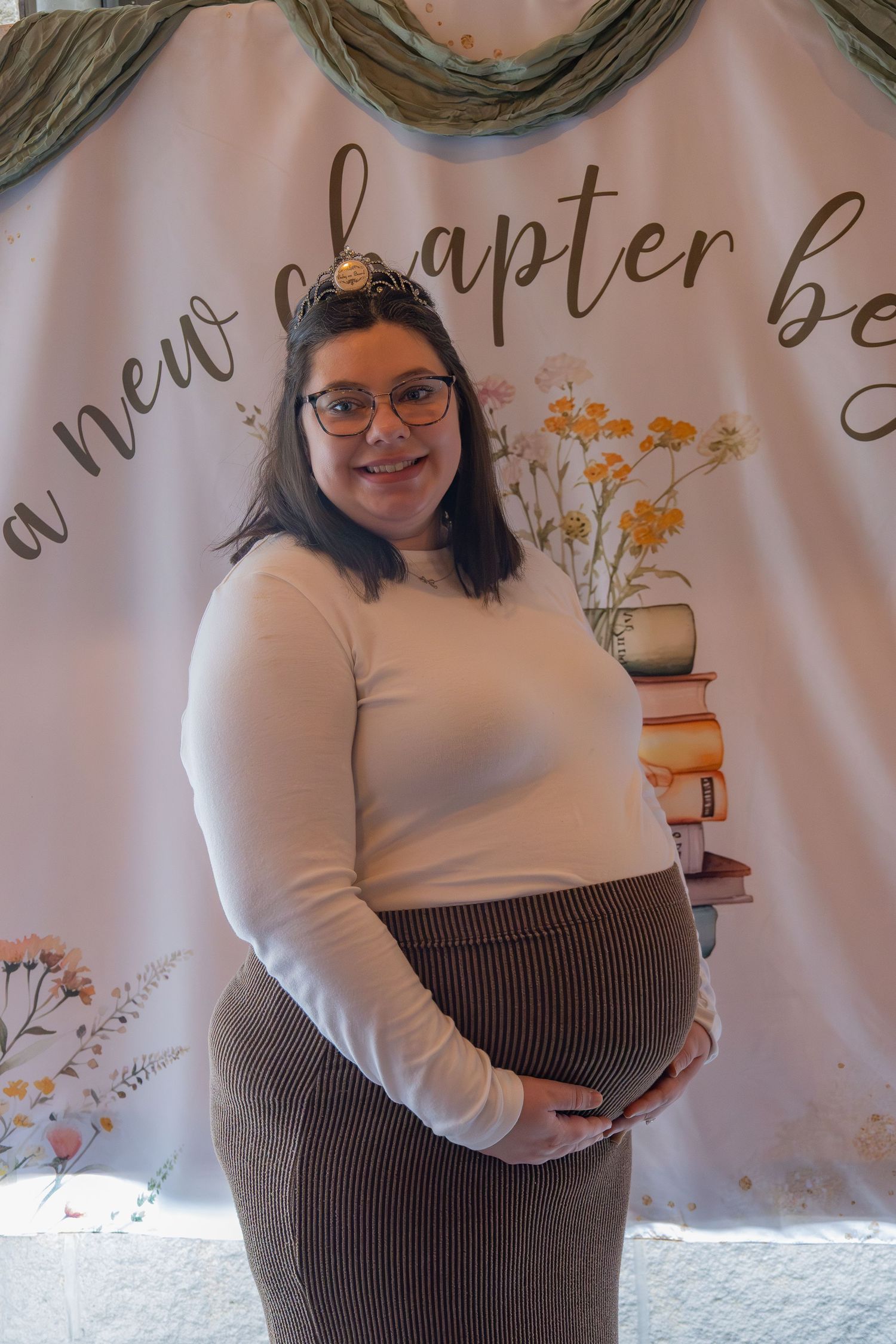 Baby shower showcasing mother to be.