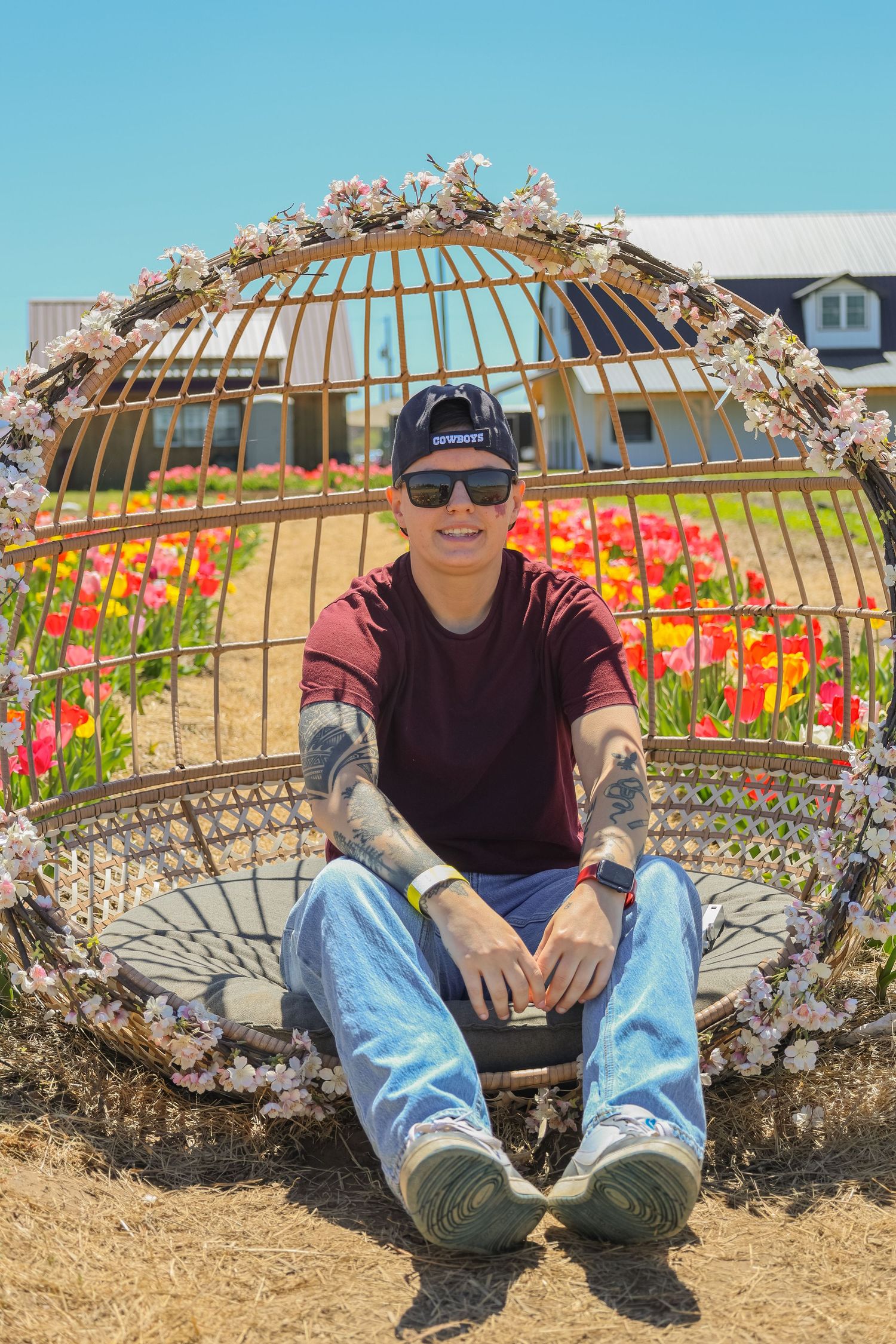 Lifestyle pose at Brown Hill Farms