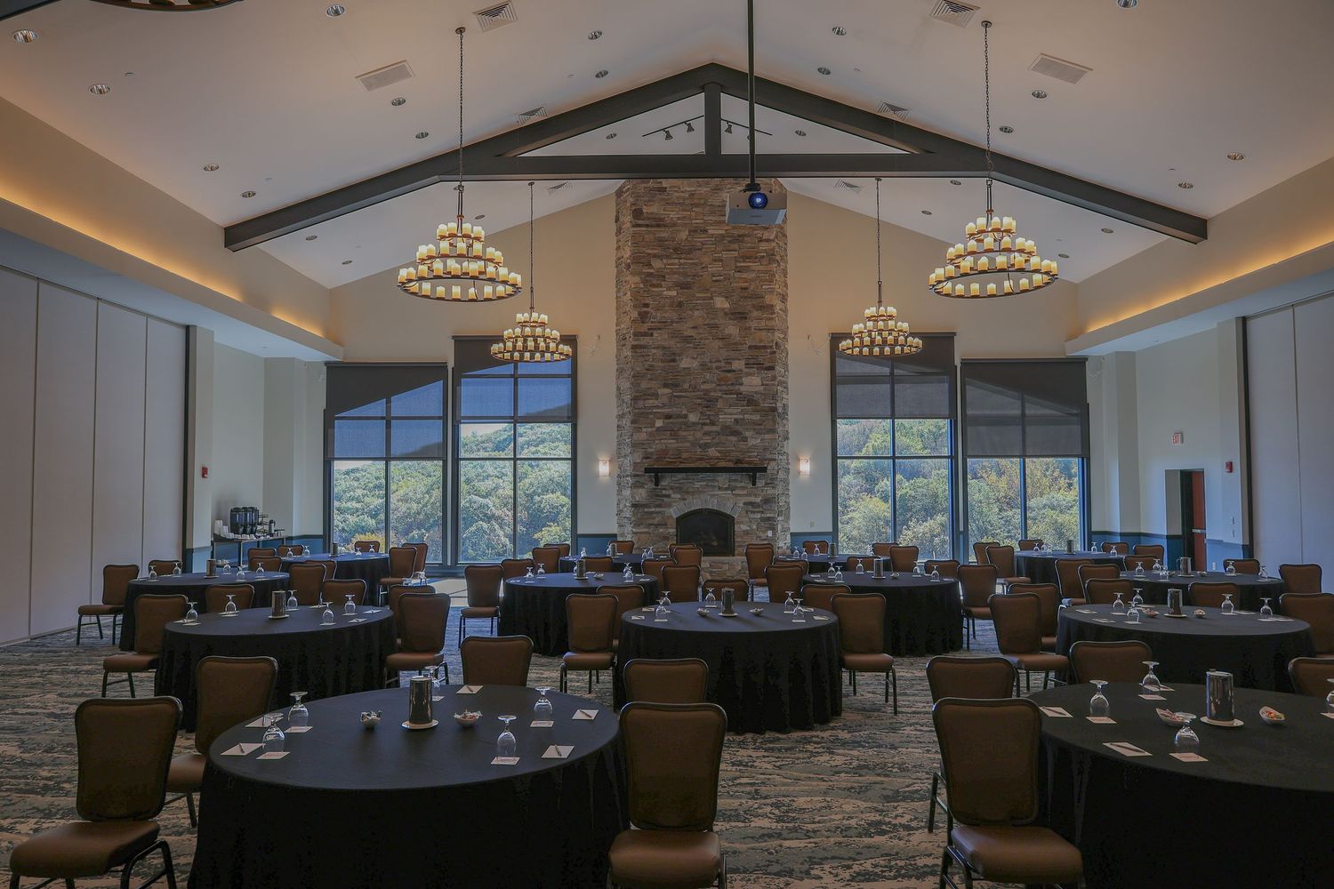 Banquet space set up at Camelback Resort in the Poconos.