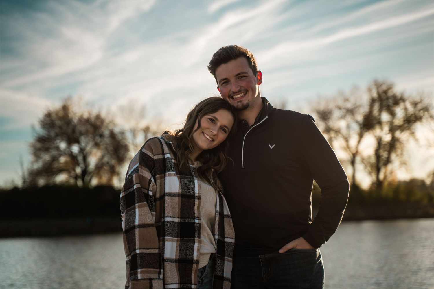 A portrait of a couple together by Evan Patzwald Media.