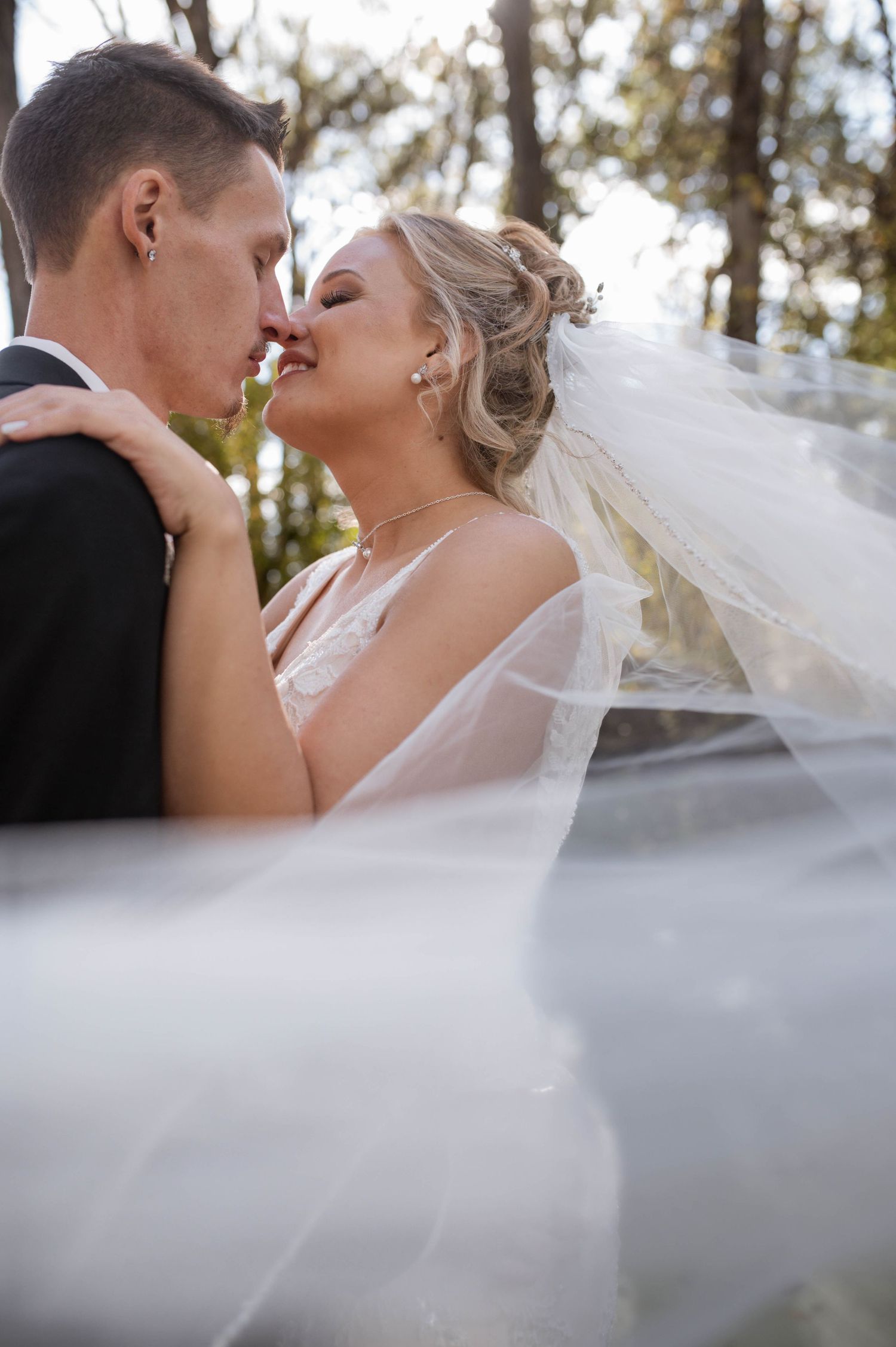 two married people embracing