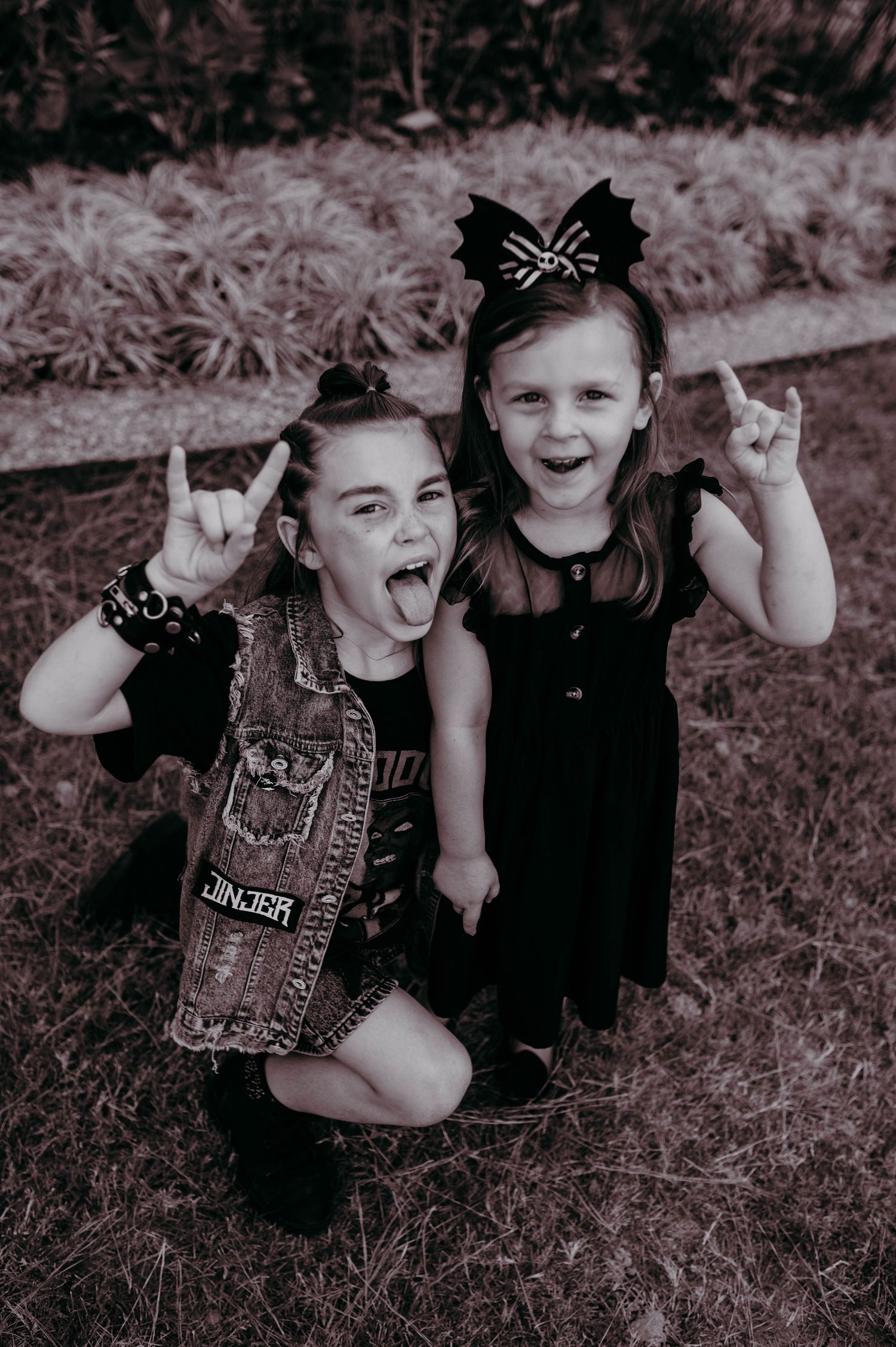 A pair of rocker sisters.