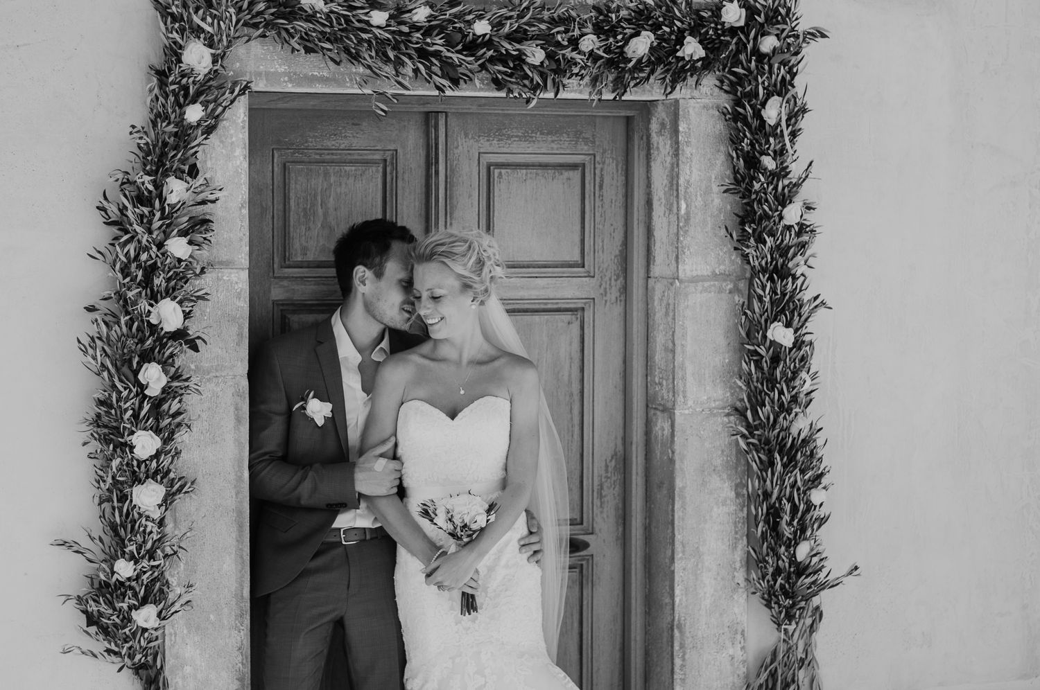 minimal grecian beach wedding photography in Elounda, Crete