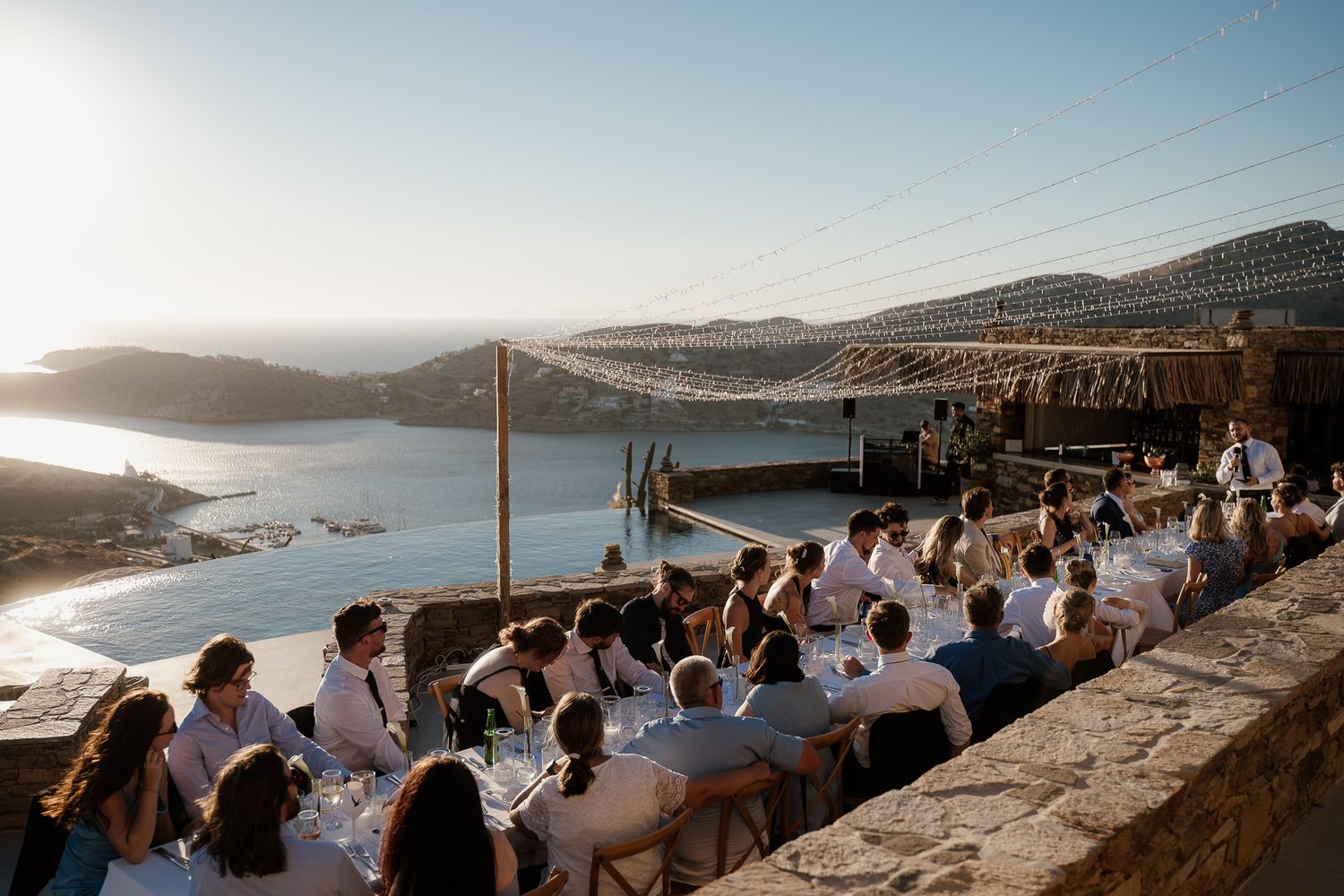 dinner speeches documentary wedding photographer Ios Paros Tinos Mykonos Greece