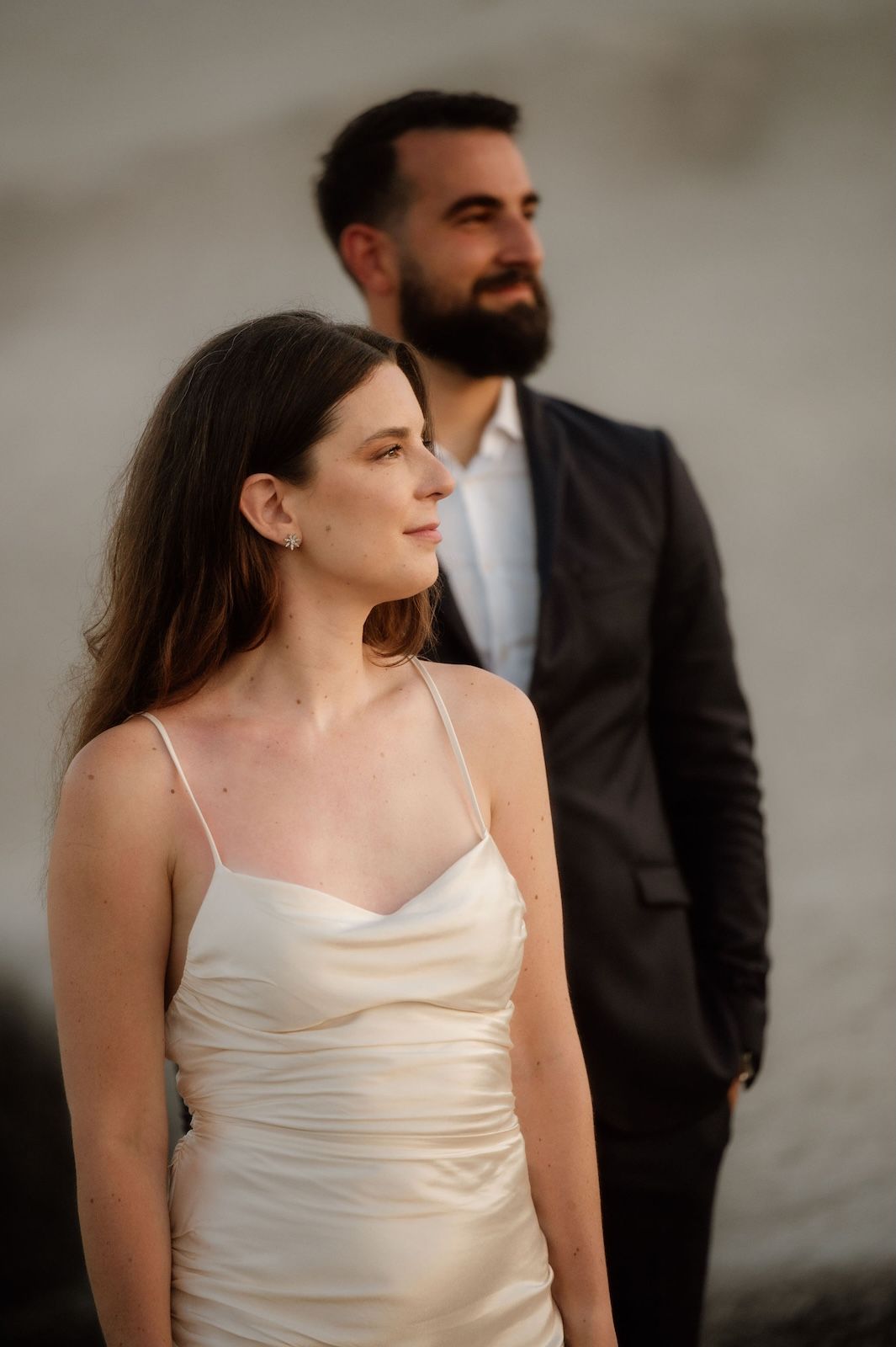 cinematic elopement photography in Milos, Greece