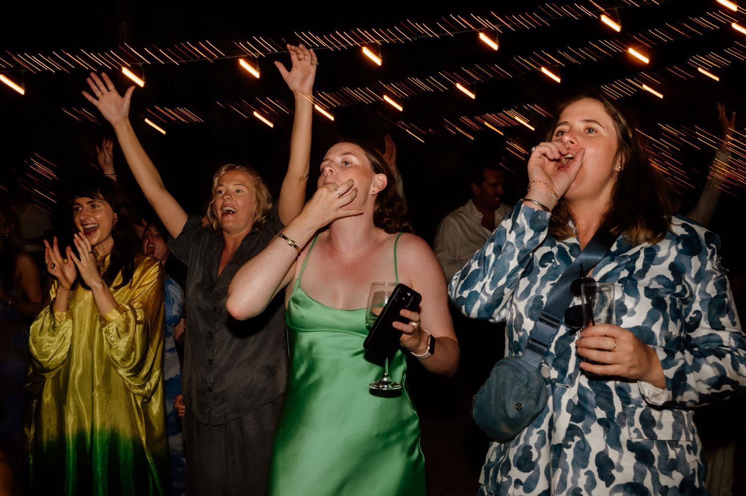 guests at party documentary wedding photographer Athens Crete Corfu Greece